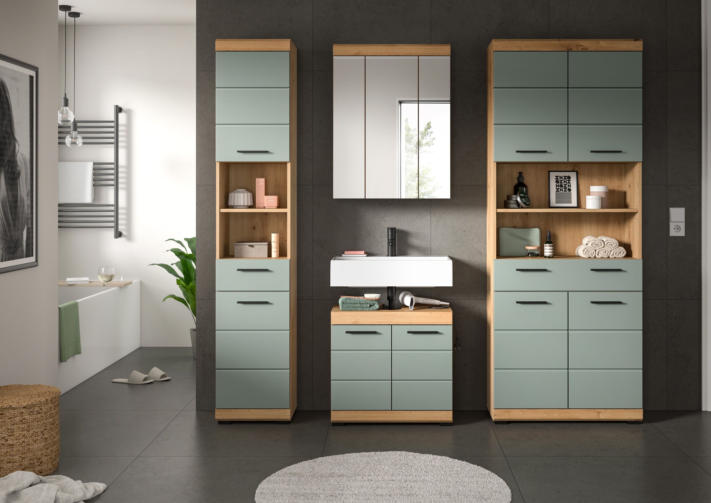 INOSIGN Badmöbel-Set »Siena, 4 teilig, bestehend aus:«, (Set), Hochschrank günstig online kaufen