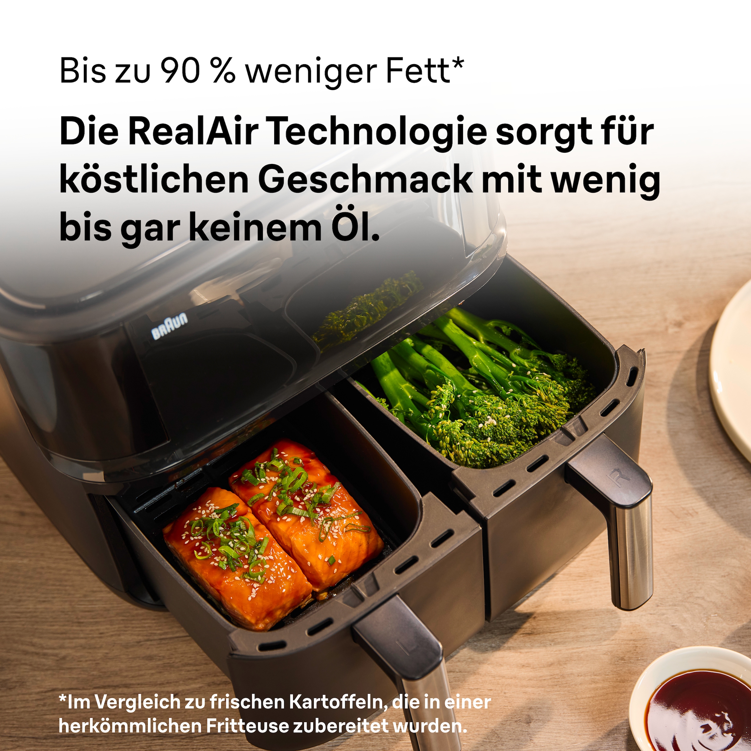 Braun Heißluftfritteuse »TwinCook TD 3030I BK«, 2850 W