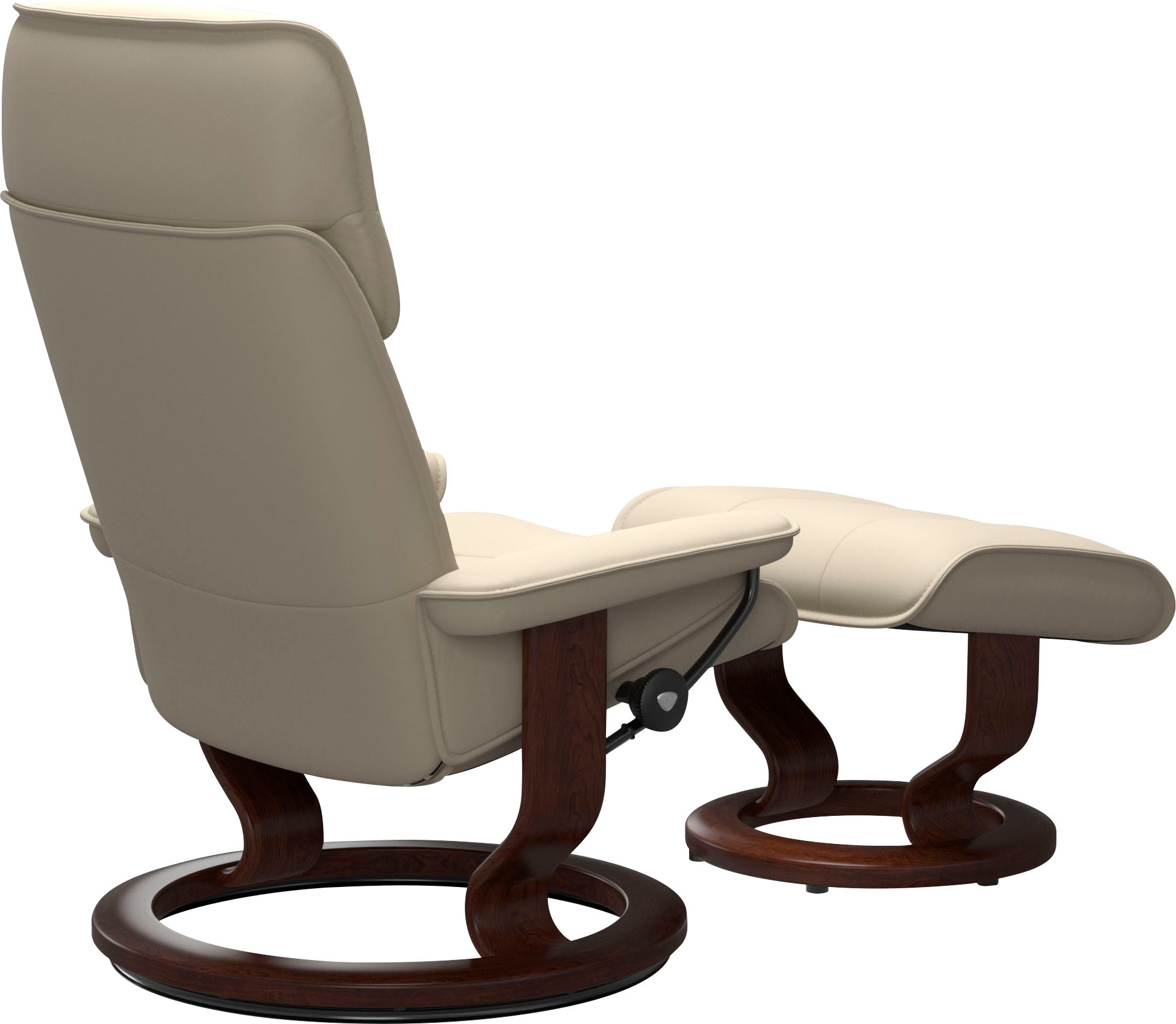 Stressless® Relaxsessel »Admiral«, (Set, Relaxsessel inkl. Hocker), mit Classic Base, Größe M & L, Gestell Braun