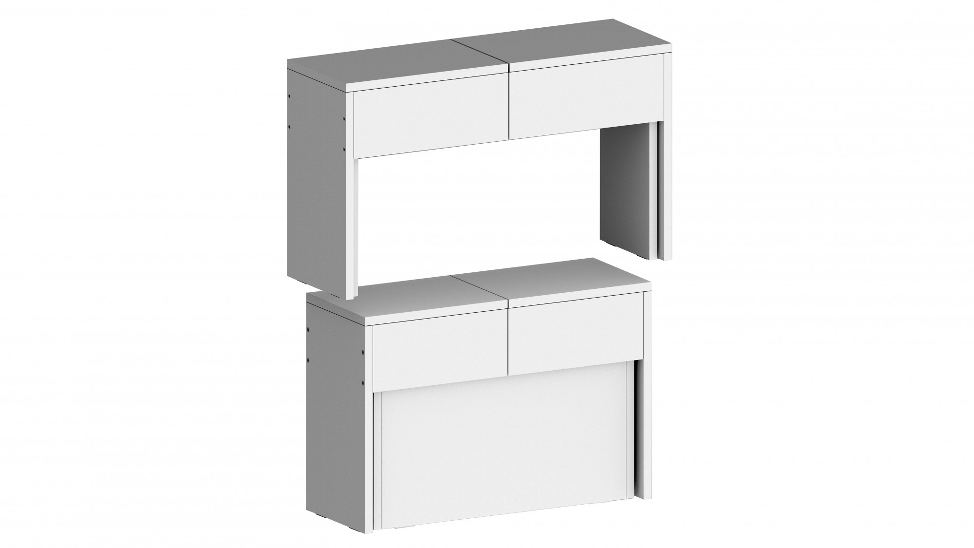 INOSIGN Sitzgruppe »Praktika«, (Spar-Set, 2 tlg., Set beinhaltet 2 Bänke), Je Bank ausziehbar bis 290 cm