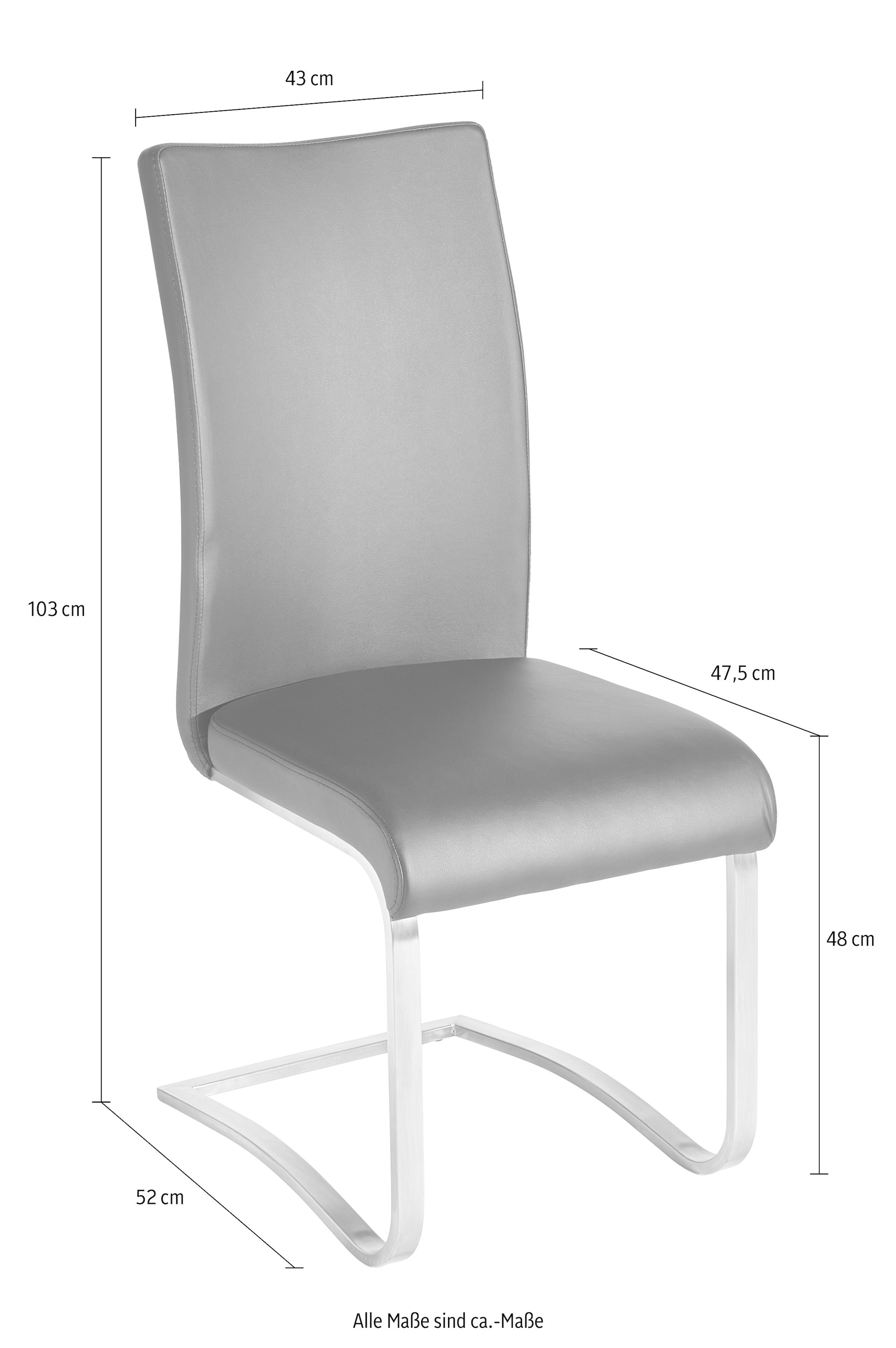 MCA furniture Freischwinger »Arco«, (Set), 6 St., Kunstleder, 2er-, 4er-,  6er-Set, Stuhl belastbar bis 130 Kg auf Raten bestellen