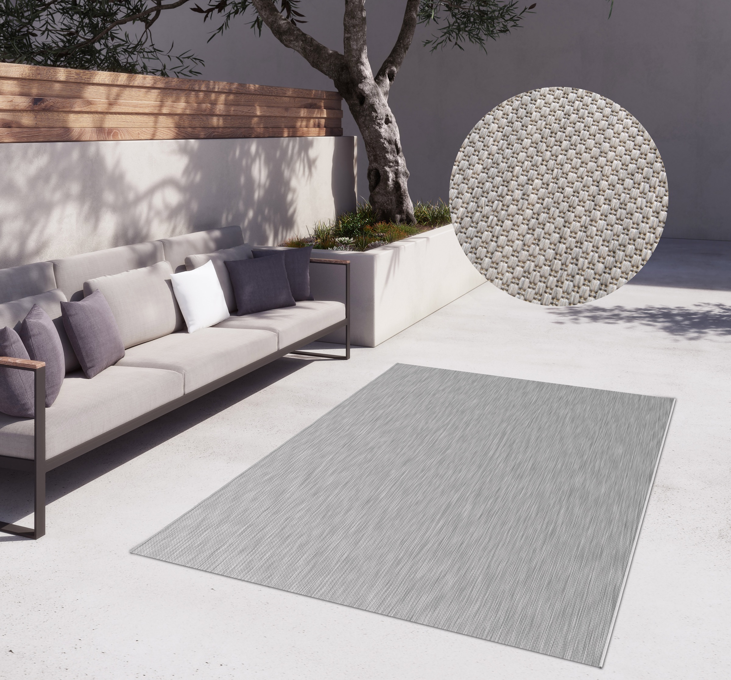 my home Teppich »Florida, Made in Belgium«, rechteckig, 7 mm Höhe, Outdoor, günstig online kaufen