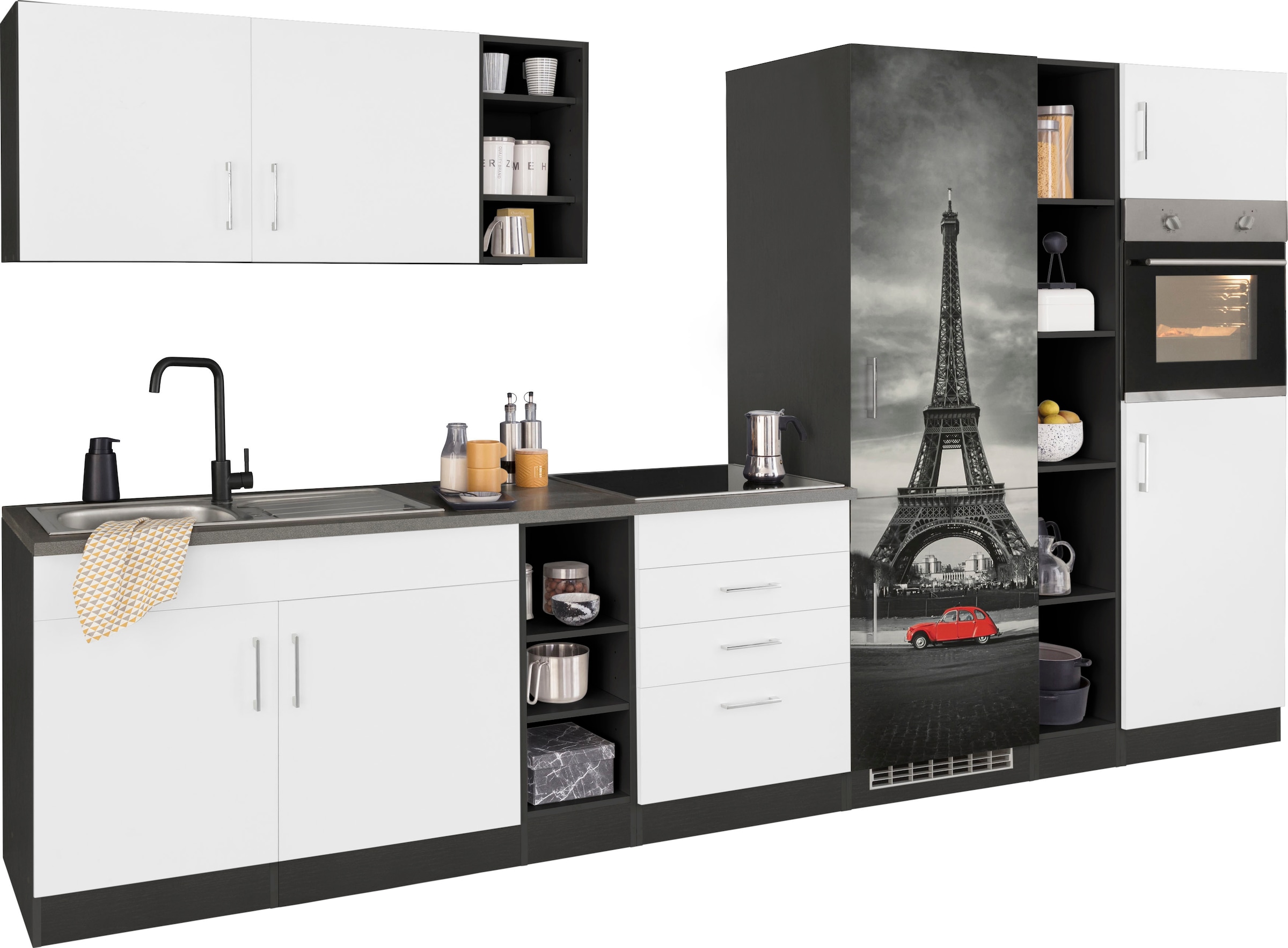 HELD MÖBEL Küchenzeile »Paris«, ohne E-Geräte, Breite 340 cm