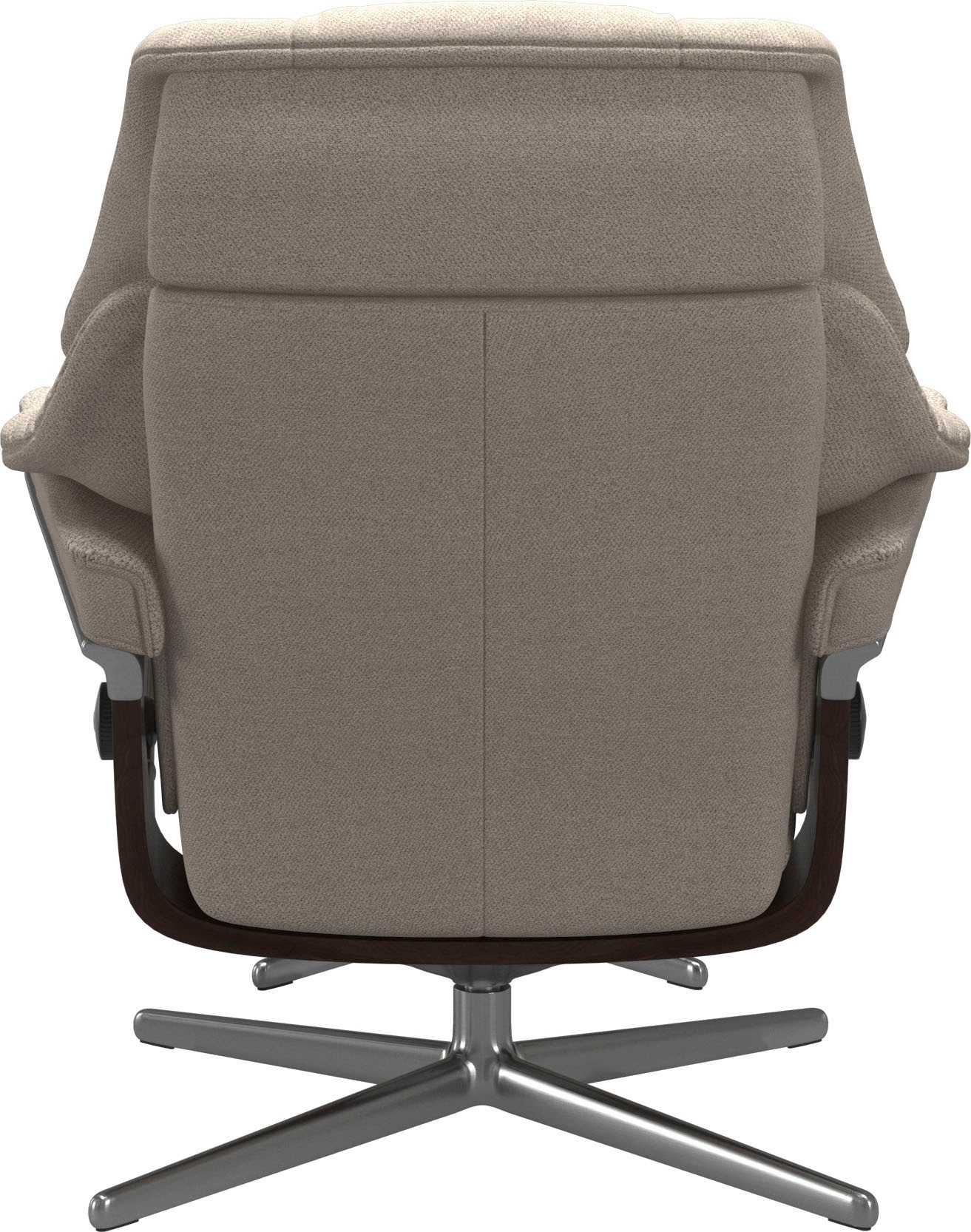 Stressless® Relaxsessel »Reno«, (Set, Relaxsessel mit Hocker), mit Hocker, mit Cross Base, Größe S, M & L, Holzakzent Braun