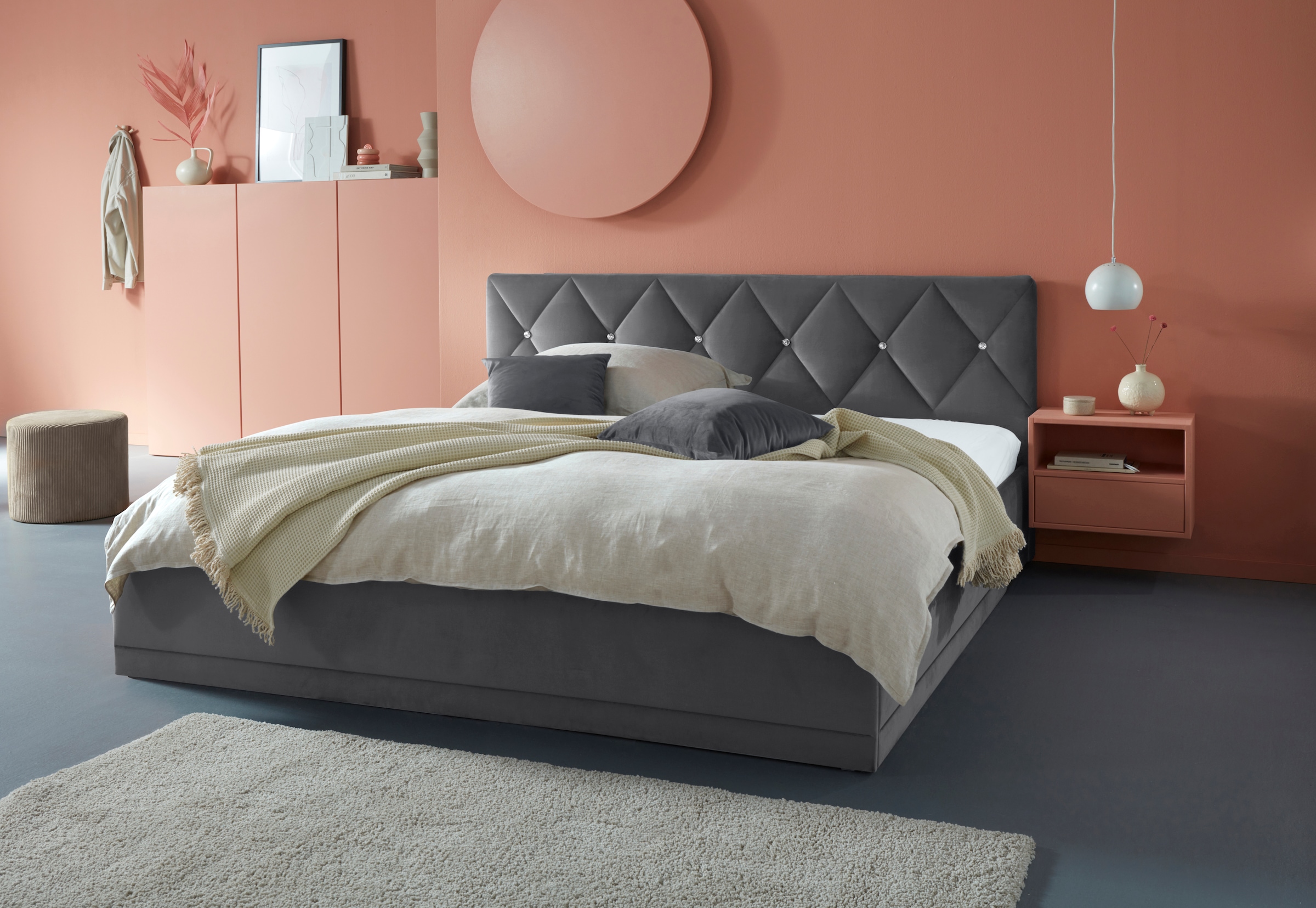 Westfalia Schlafkomfort Polsterbett "Adamas" auch mit Bettkasten, Knopfheft günstig online kaufen