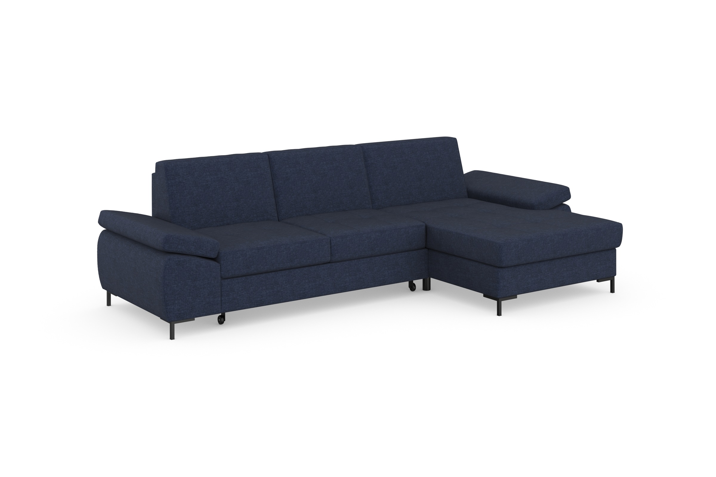 DOMO collection Ecksofa »Capelo, komfortabel, klare Linien zeichnen dieses Design aus, L-Form«, mit Armteilverstellung, wahlweise mit Bettfunktion, Federkern