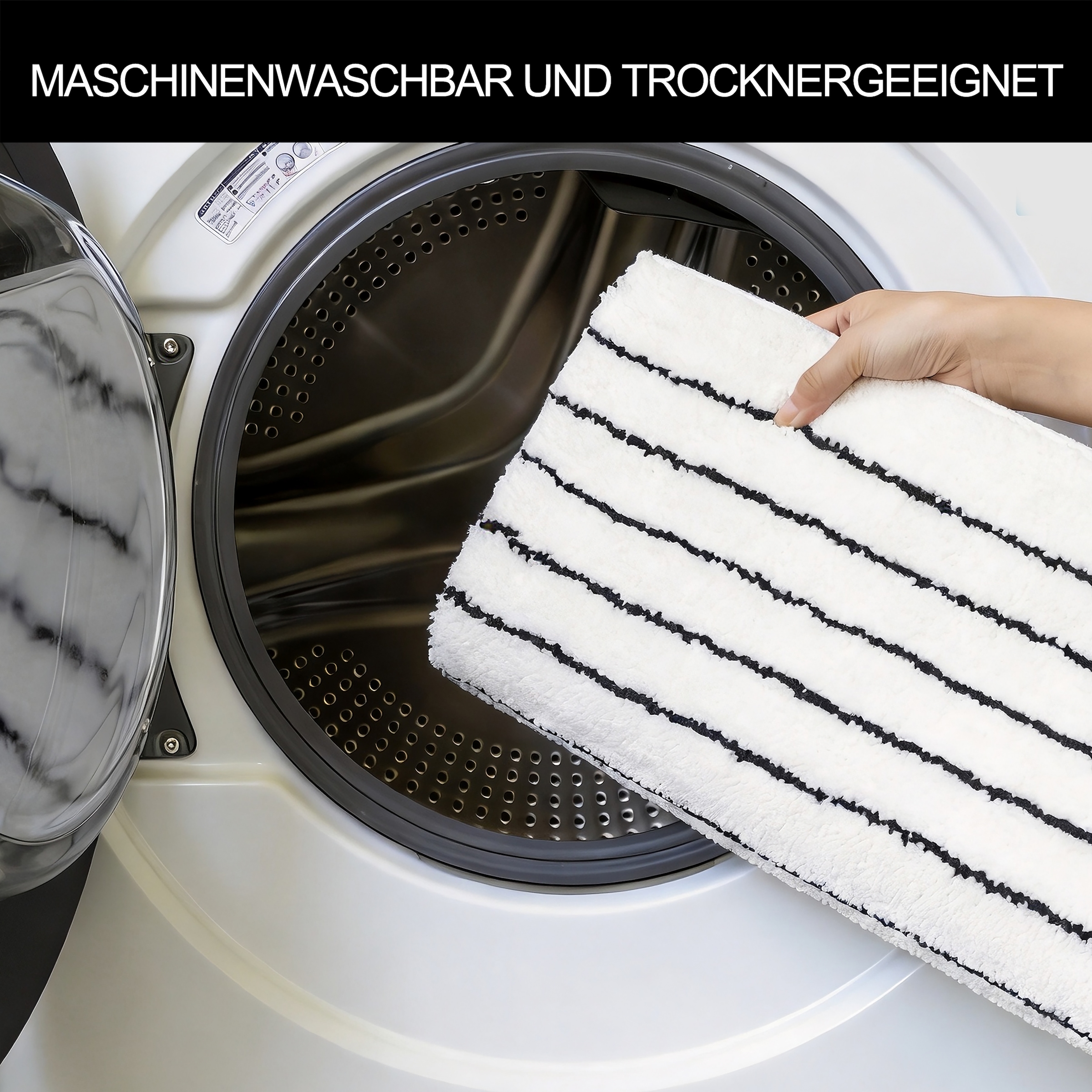 LeGer Home by Lena Gercke Badematte »Tamsin, Badvorleger, Badezimmer Teppich, Duschvorleger« Höhe 10 mm rutschhemmend beschichtet fußbodenheizungsgeeignet | schnell trocknend Streifen, modern
