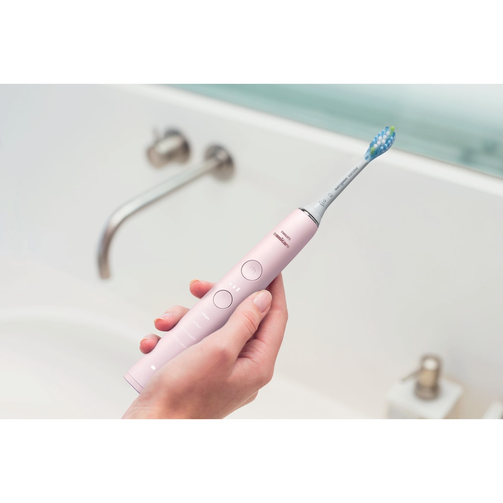 Philips Sonicare Elektrische Zahnbürste »DiamondClean 9000 HX9911«, 1 St. Aufsteckbürsten, mit Schalltechnologie, Ladeglass, USB-Reiseetui