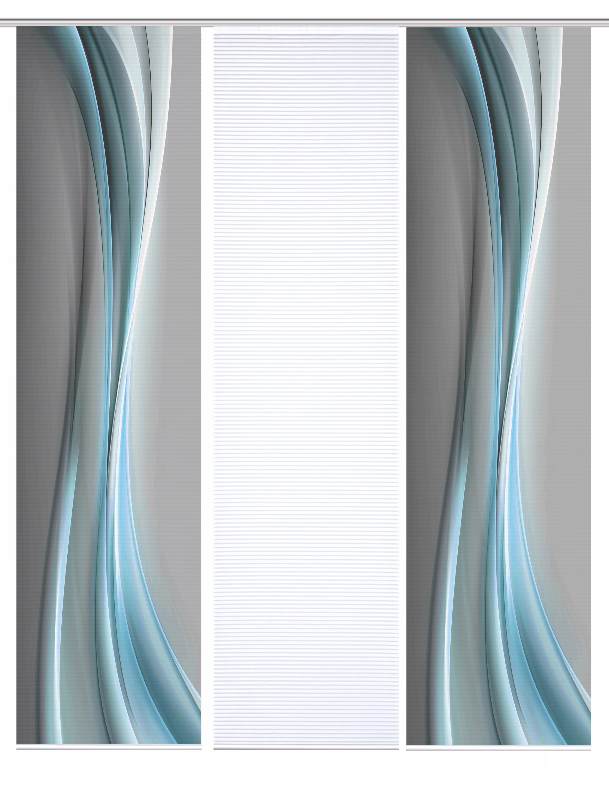 HOME in green Schiebegardine »ELANIA« Paneelwagen 3 Stk. tlg. SET DIGITALDRUCK,BAMBUSOPTIK RECYCELT