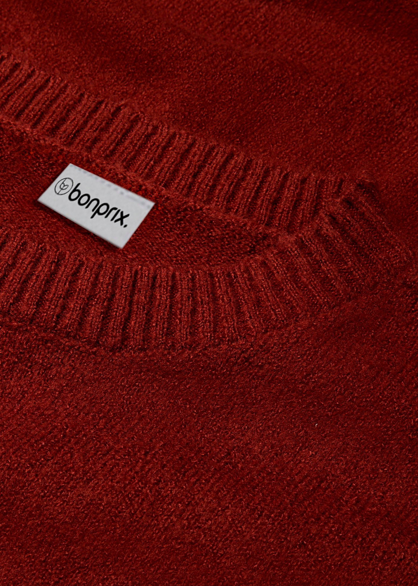 bonprix Sweatkleid »Oversize-Strickkleid« aus Materialmix, Oversize Passform, knielang, mit Seitenschlitzen