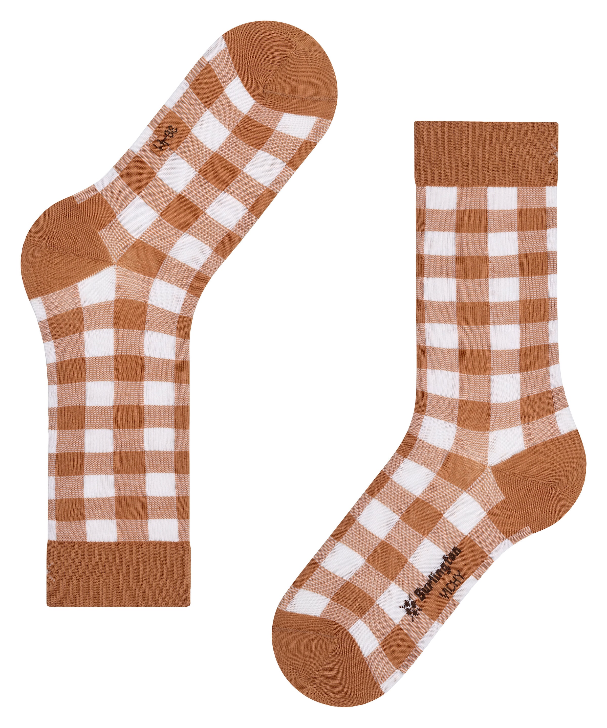 Burlington Socken »Vichy« Einheitsgröße 36-41, Karomuster, gekämmte Baumwolle