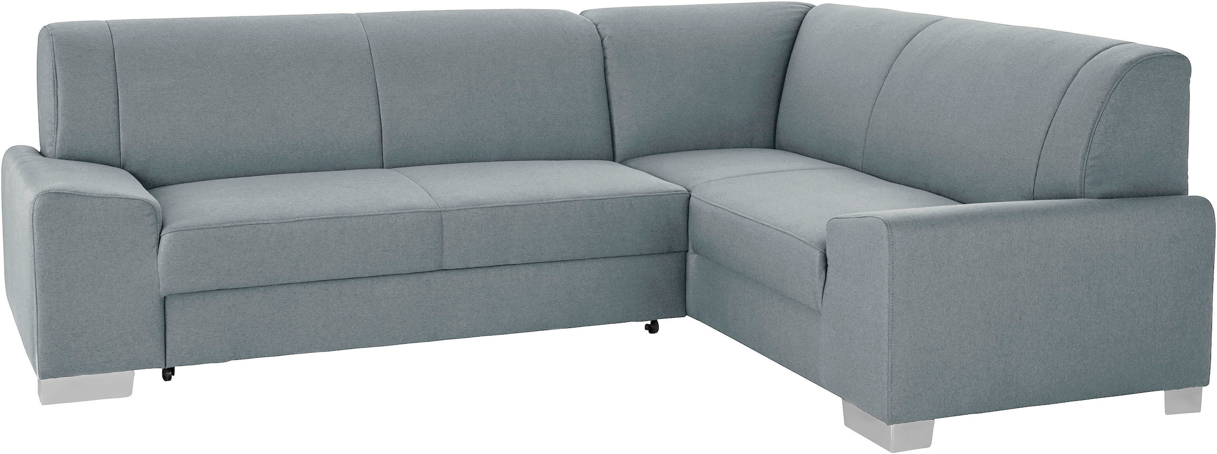 DOMO collection Ecksofa »Anzio in kubischer Formensprache, flache Armlehnen, L-Form«, Wahlweise mit Bettfunktion und Federkern für hohen Sitzkomfort