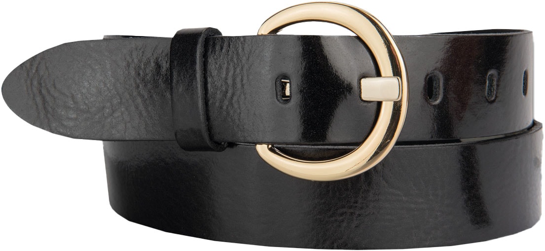 BERND GÖTZ Ledergürtel mit goldener Dornschließe