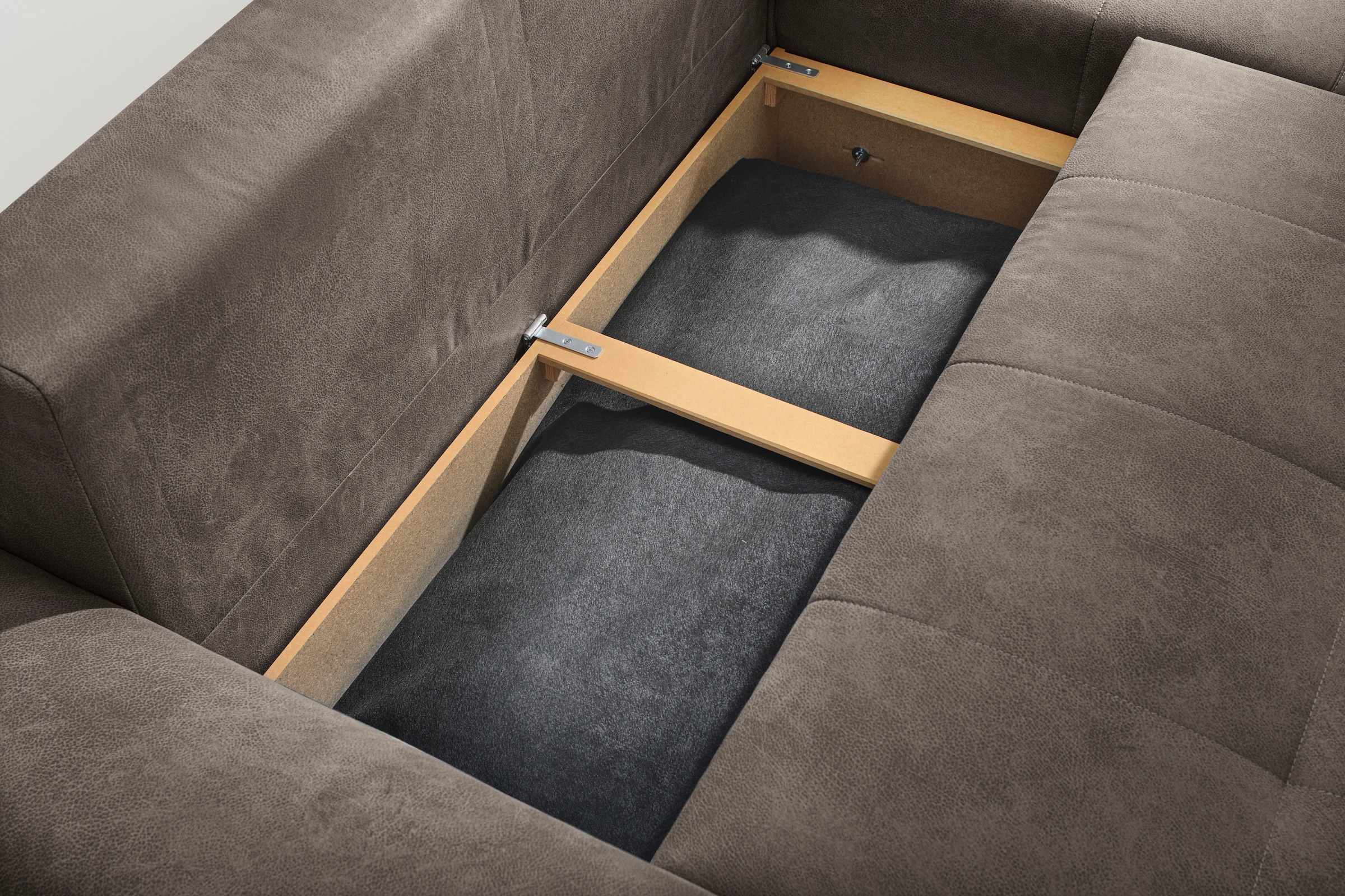 Jockenhöfer Gruppe Ecksofa »Amalfi, L-Form, B: 270 cm, Liegefl. 146x224 cm, Dauerschlafsofa« Tonnentaschen-Federkern, Topper, Bettkasten & Kissen