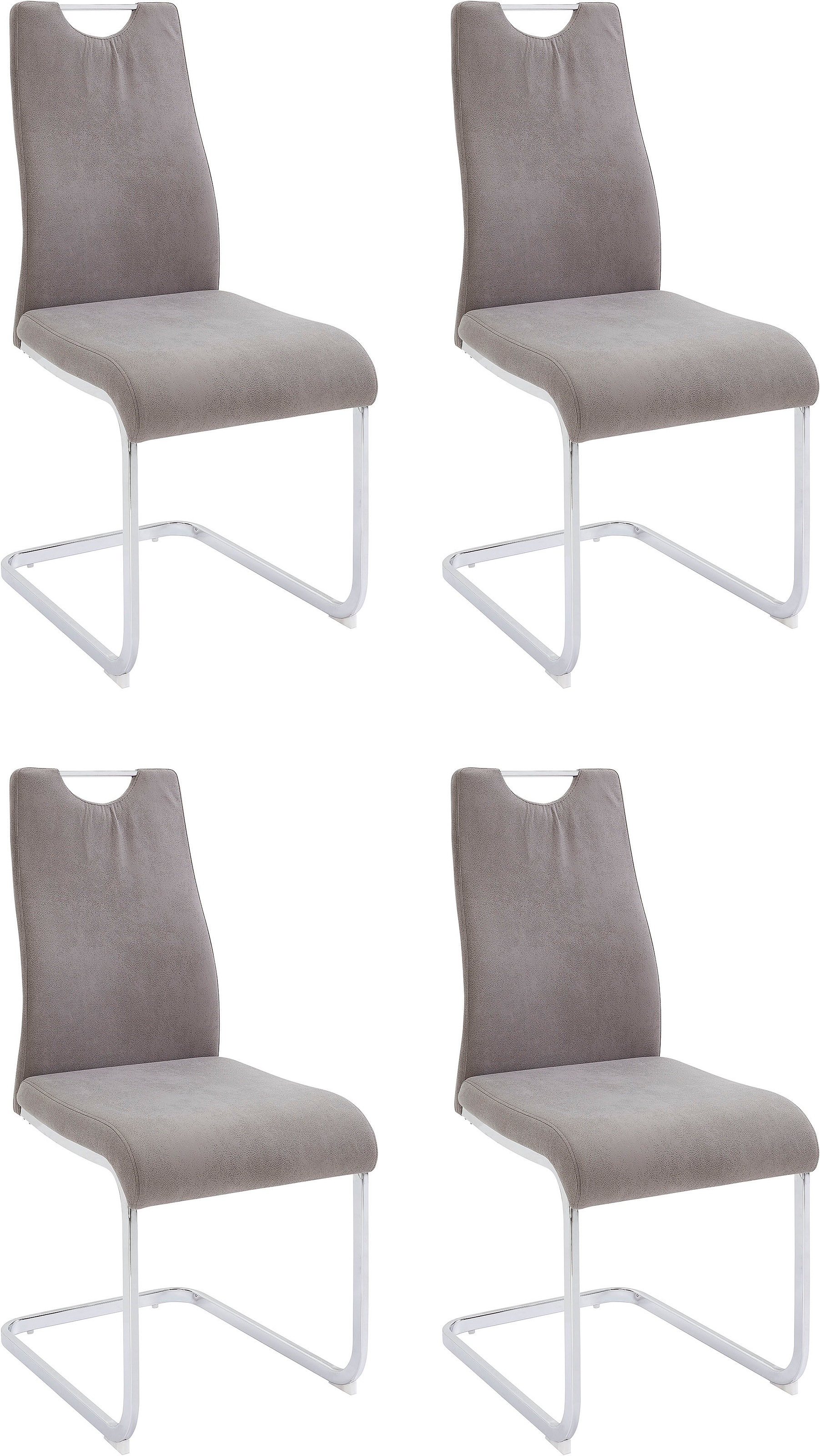 Home affaire Esszimmerstuhl »Milano«, (Set), 4 St., Microfaser VINTAGE, (2 günstig online kaufen
