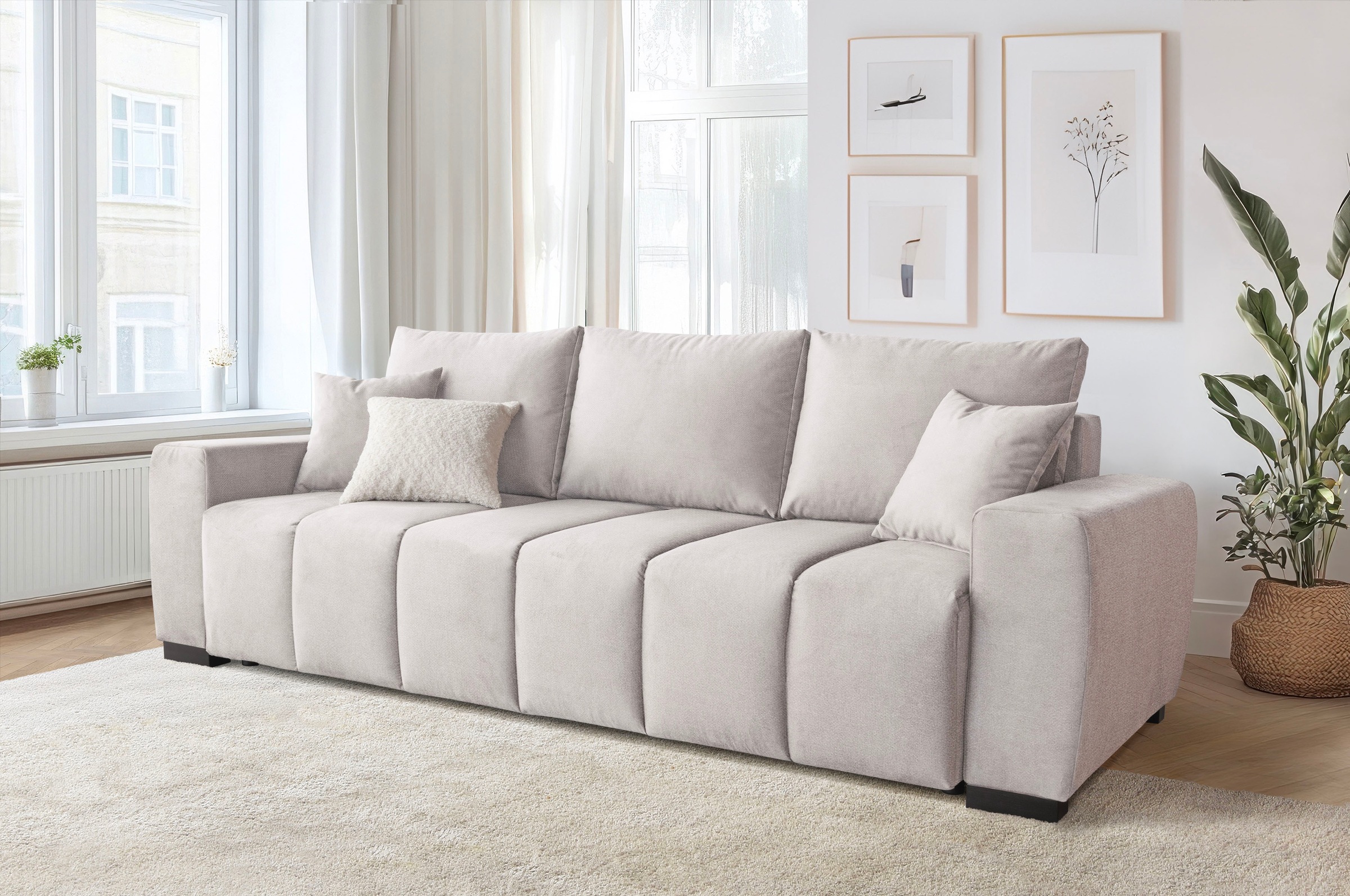 Home affaire Schlafsofa »Bello« mit Bettfunktion, Bettkasten, Frei im Raum günstig online kaufen