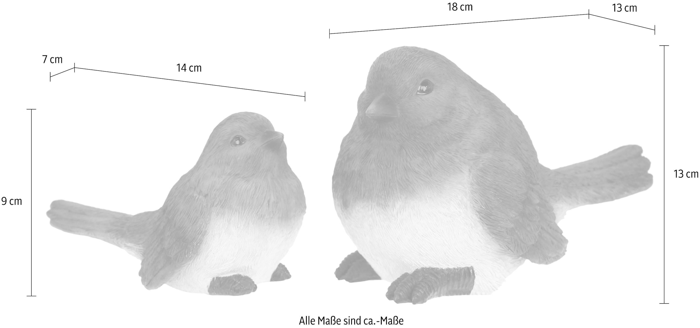 I.GE.A. Dekofigur, Polyresin-Vögel (2er Set) Rechnung auf kaufen