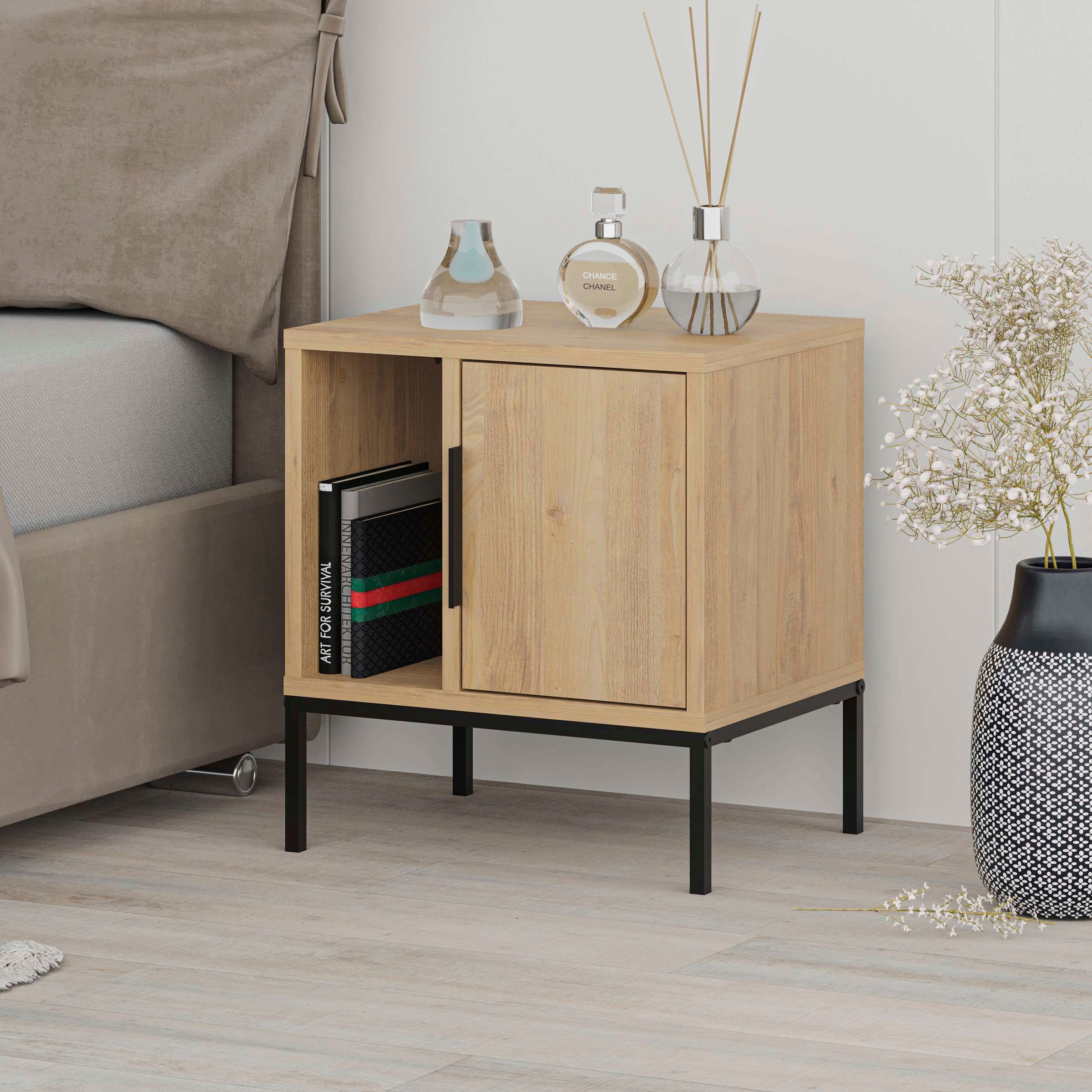 Decortie Nachttisch »GLYNN NACHTTISCH MIT U FEET«, (Packung, 1 St.), Leicht günstig online kaufen