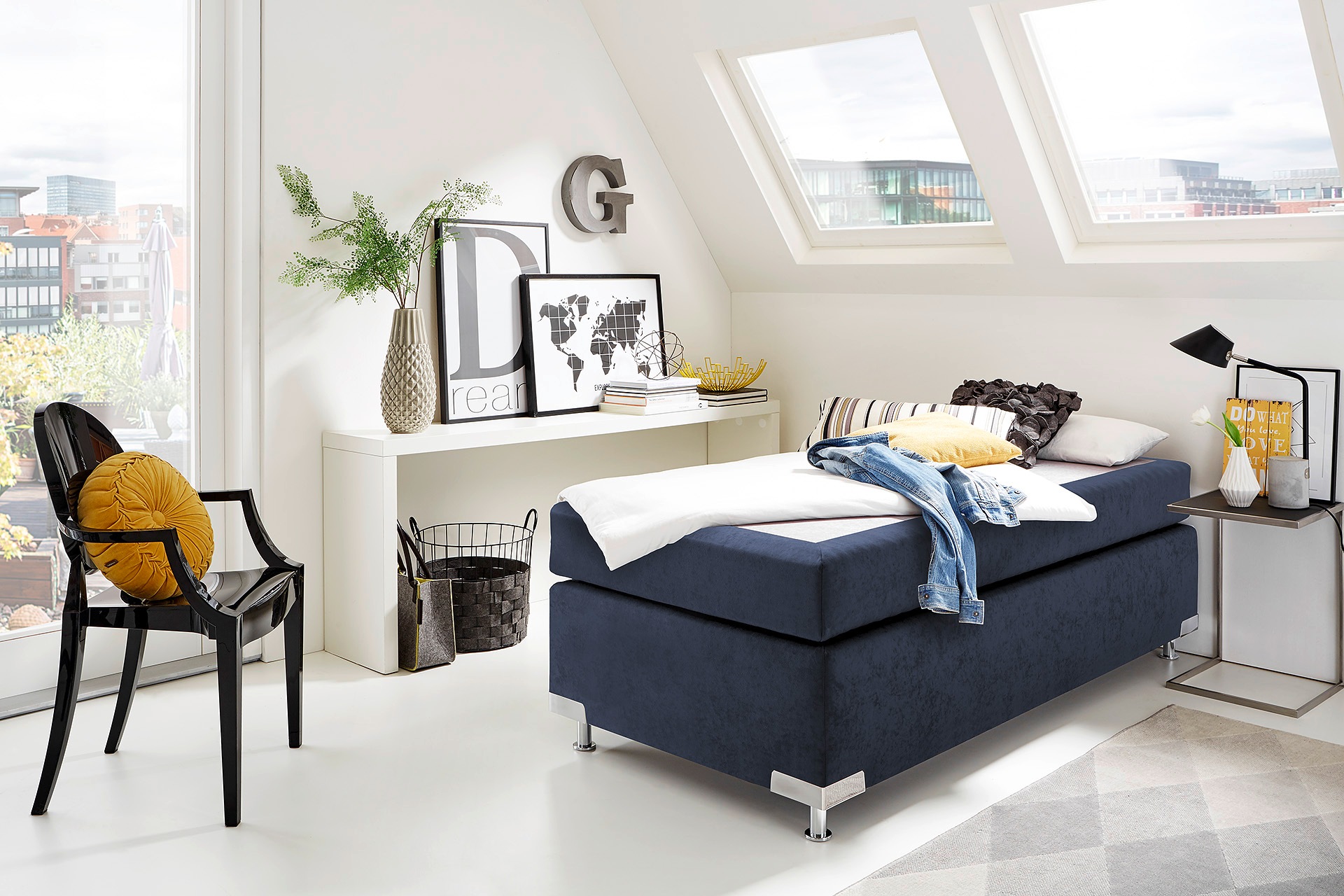 Westfalia Schlafkomfort Boxspringbett »Holland« ohne Kopfteil, frei im Raum günstig online kaufen