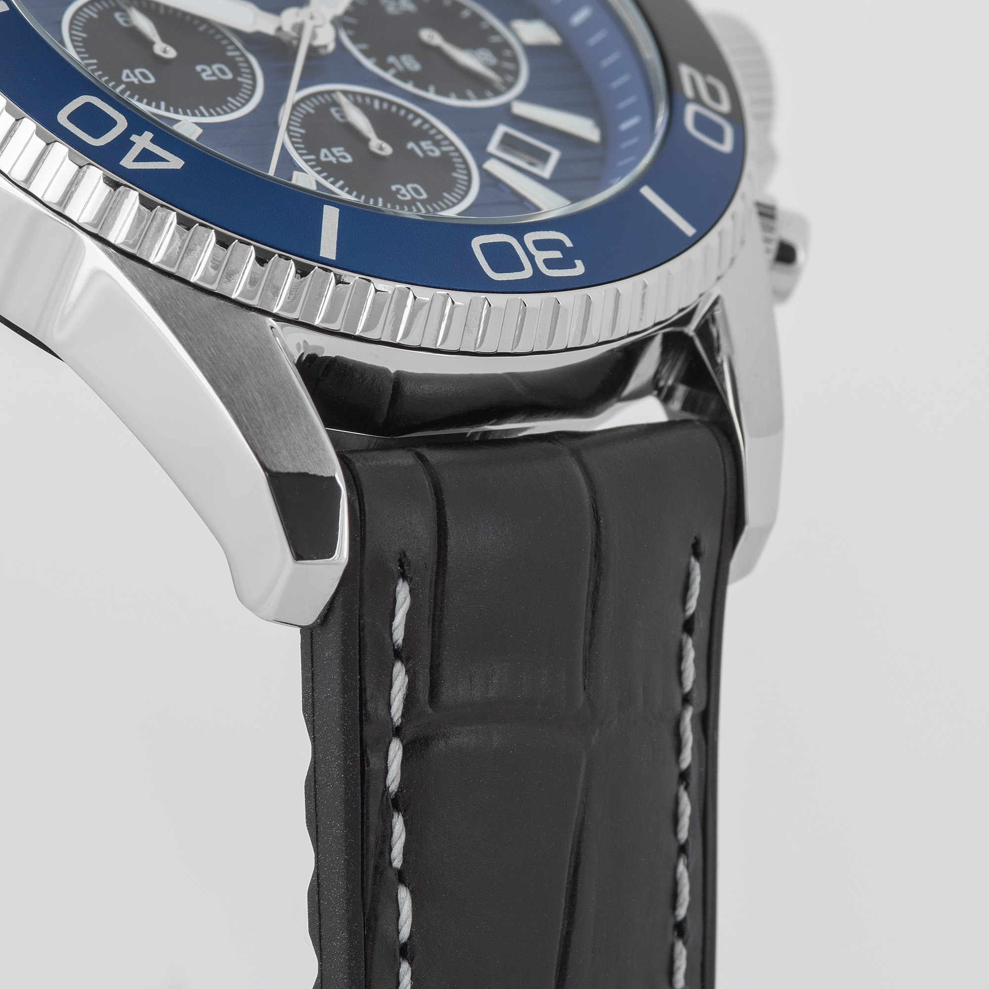 Jacques Lemans Chronograph »Liverpool Diver« Quarzuhr, Armbanduhr, Herrenuhr, Lederarmband, analog, Tag