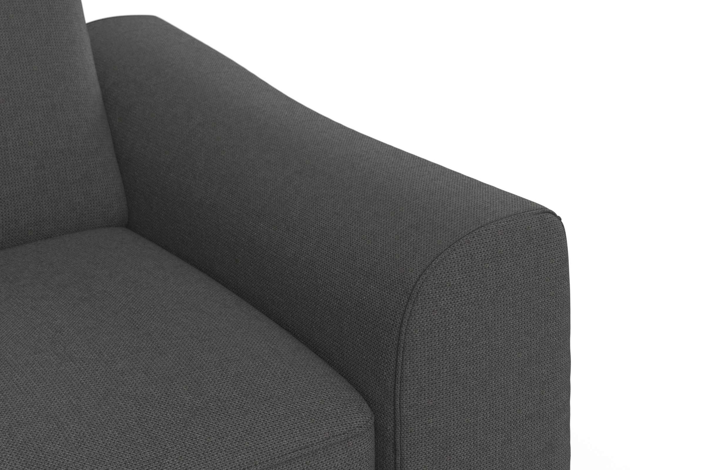 sit&more Ecksofa »Dundee L-Form«, mit Federkern und Massivholzfüßen, wahlweise mit Kopfteilverstellung