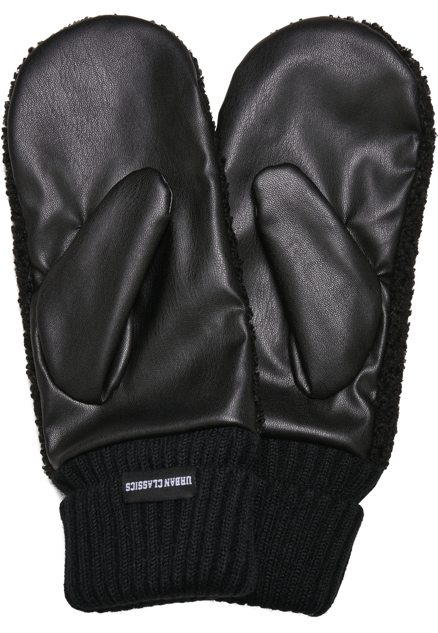 URBAN CLASSICS Baumwollhandschuhe »Urban Classics Unisex Sherpa Synthetic Leather Gloves«