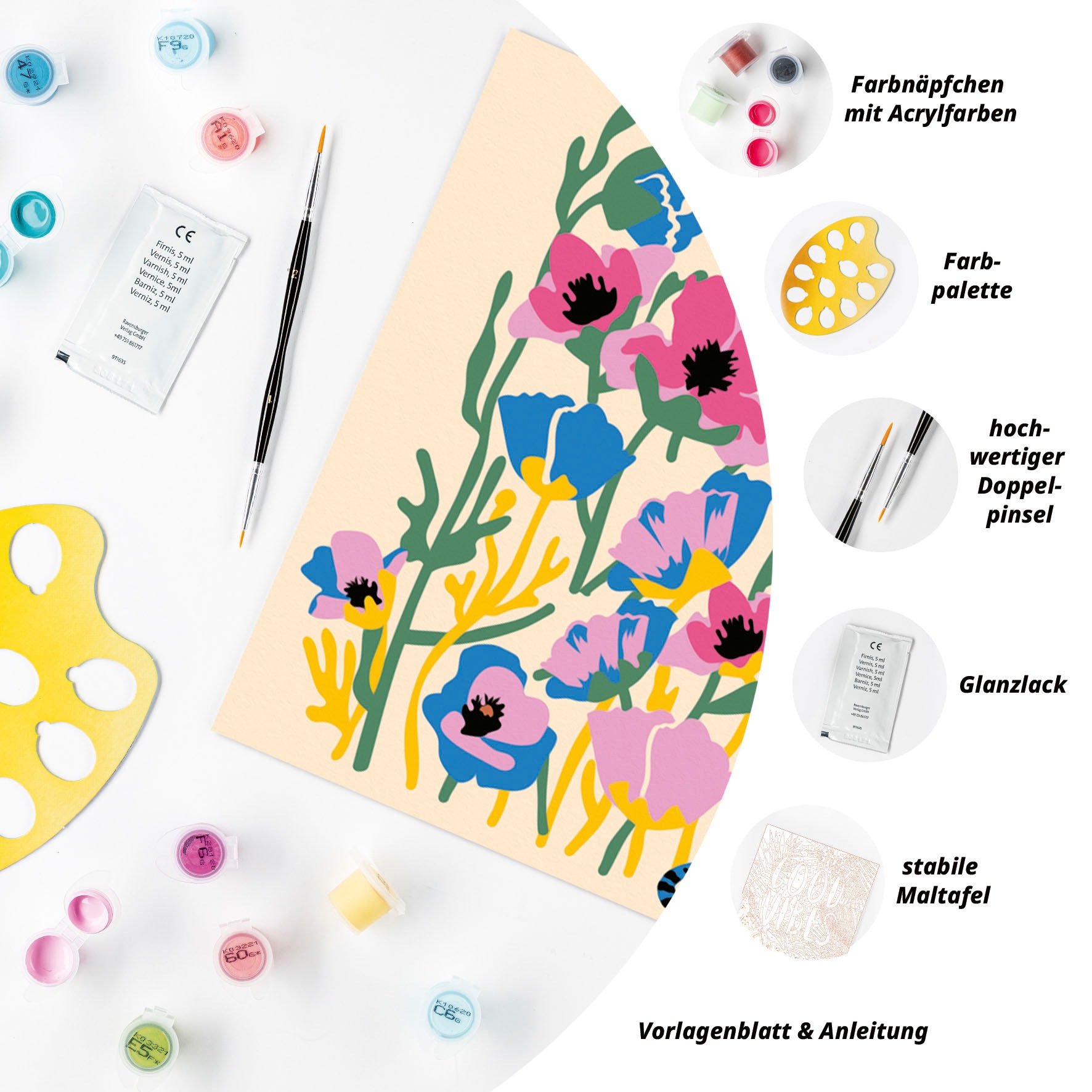 Ravensburger Malen nach Zahlen »CreArt, Poppy«, Made in Europe