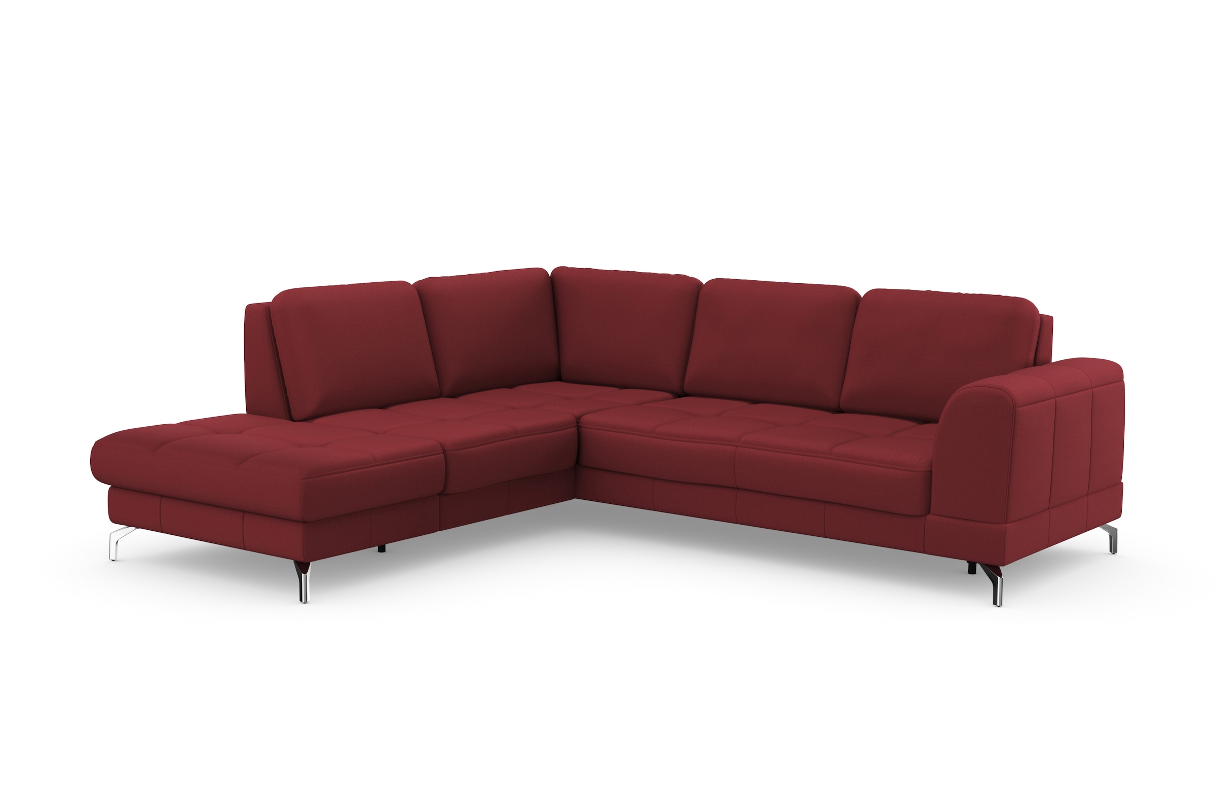 sit&more Ecksofa »Bendigo L-Form«, inklusive Sitztiefenverstellung, Bodenfreiheit 12 cm, in 2 Fußfarben
