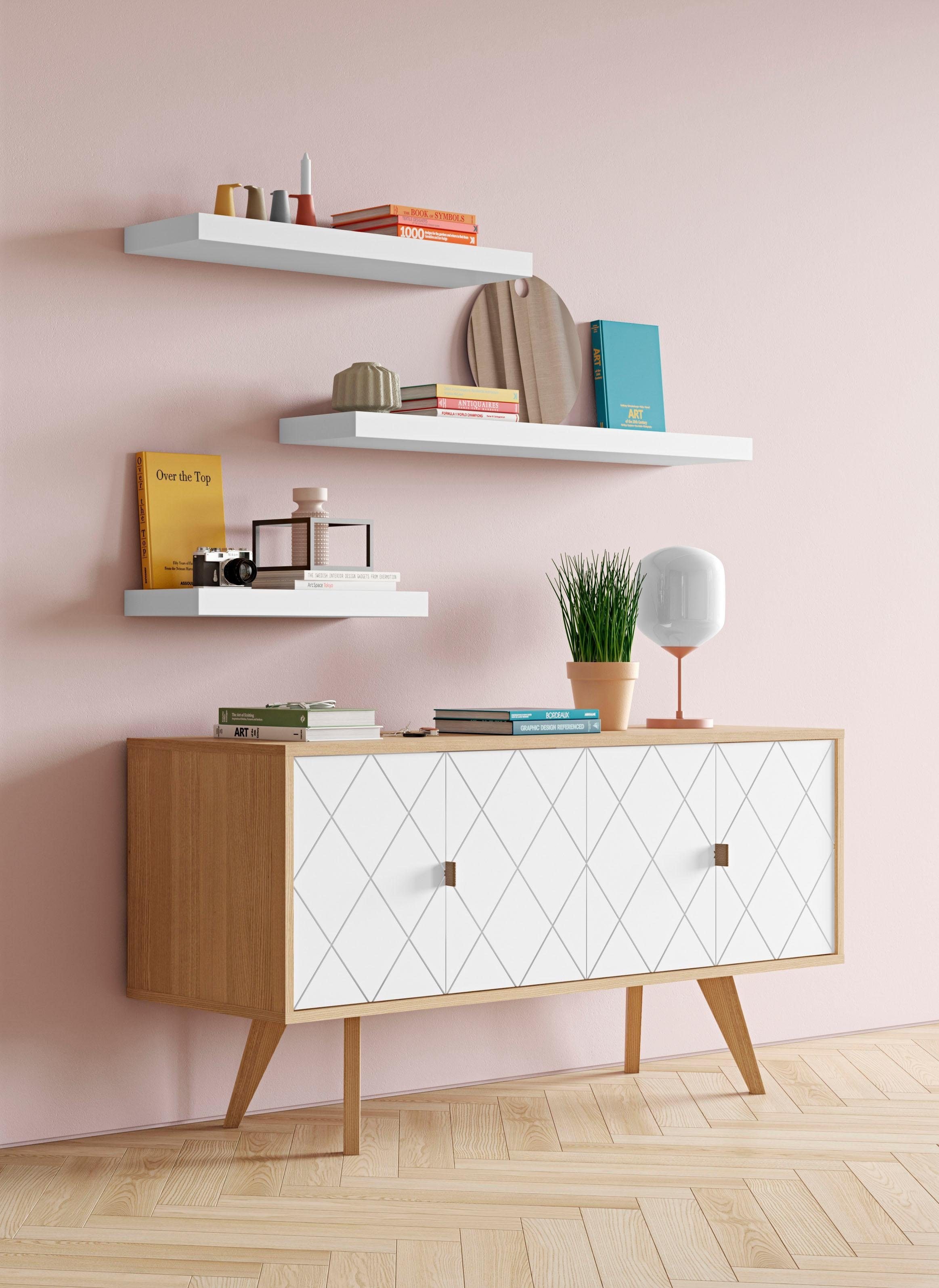 TemaHome Wandboard »Balda«, mit einer Metallstange zur Wandmontage, in unterschiedlichen Größen