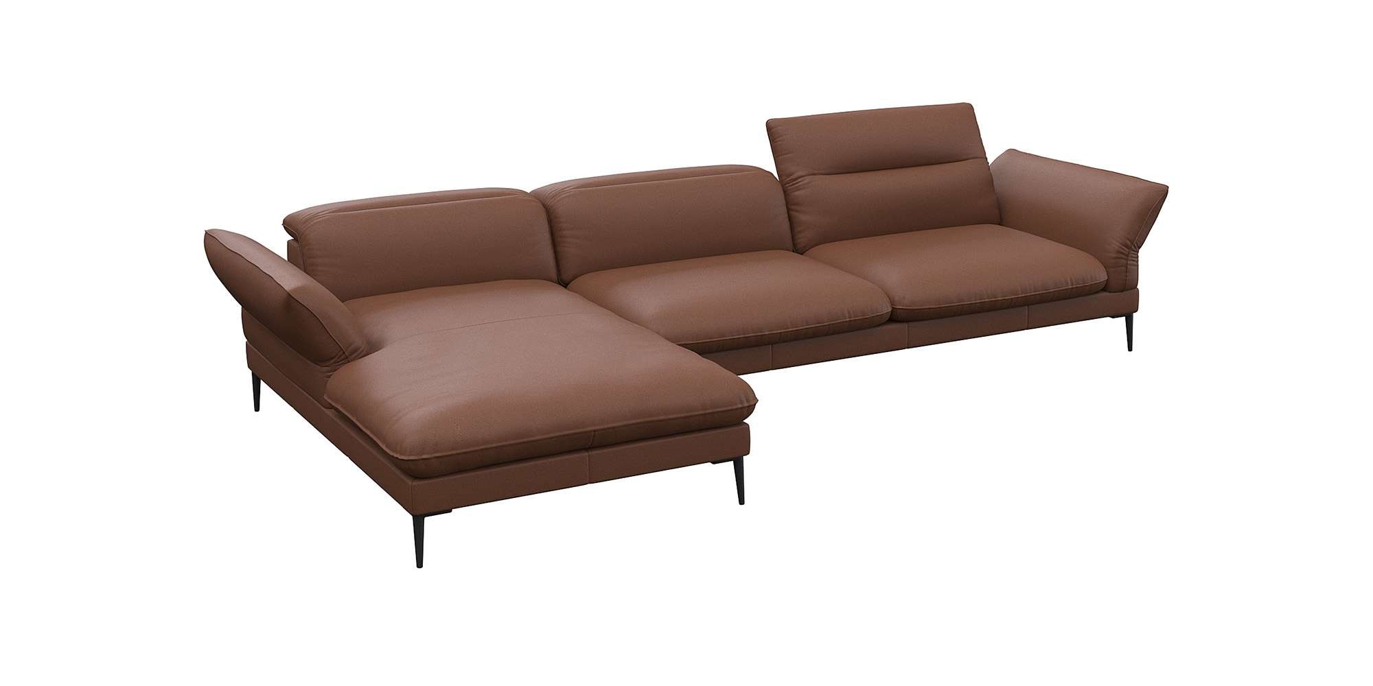 FLEXLUX Ecksofa »Salino, Funktionssofa mit Recamiere, Relaxsofa, Ecksofa«, günstig online kaufen