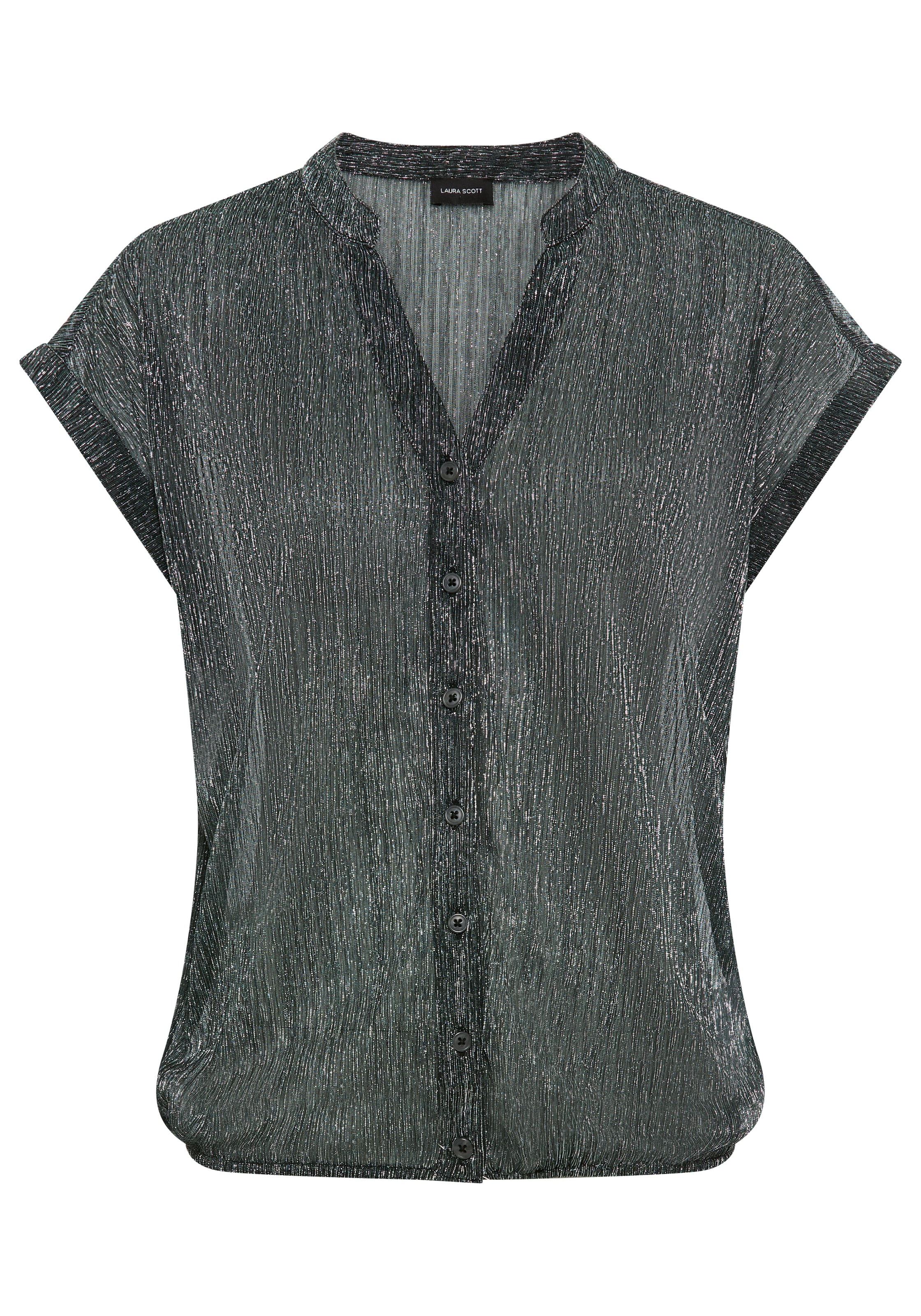 Laura Scott Kurzarmbluse in festlicher Glitzeroptik