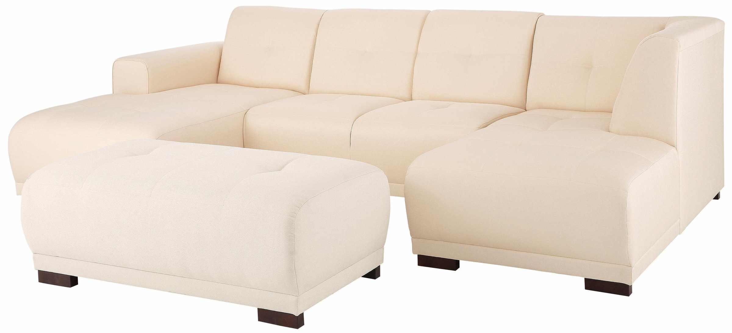Home affaire Wohnlandschaft »Langeland U-Form«, incl. 2 Zierkissen, Recamiere wahlweise links oder rechts