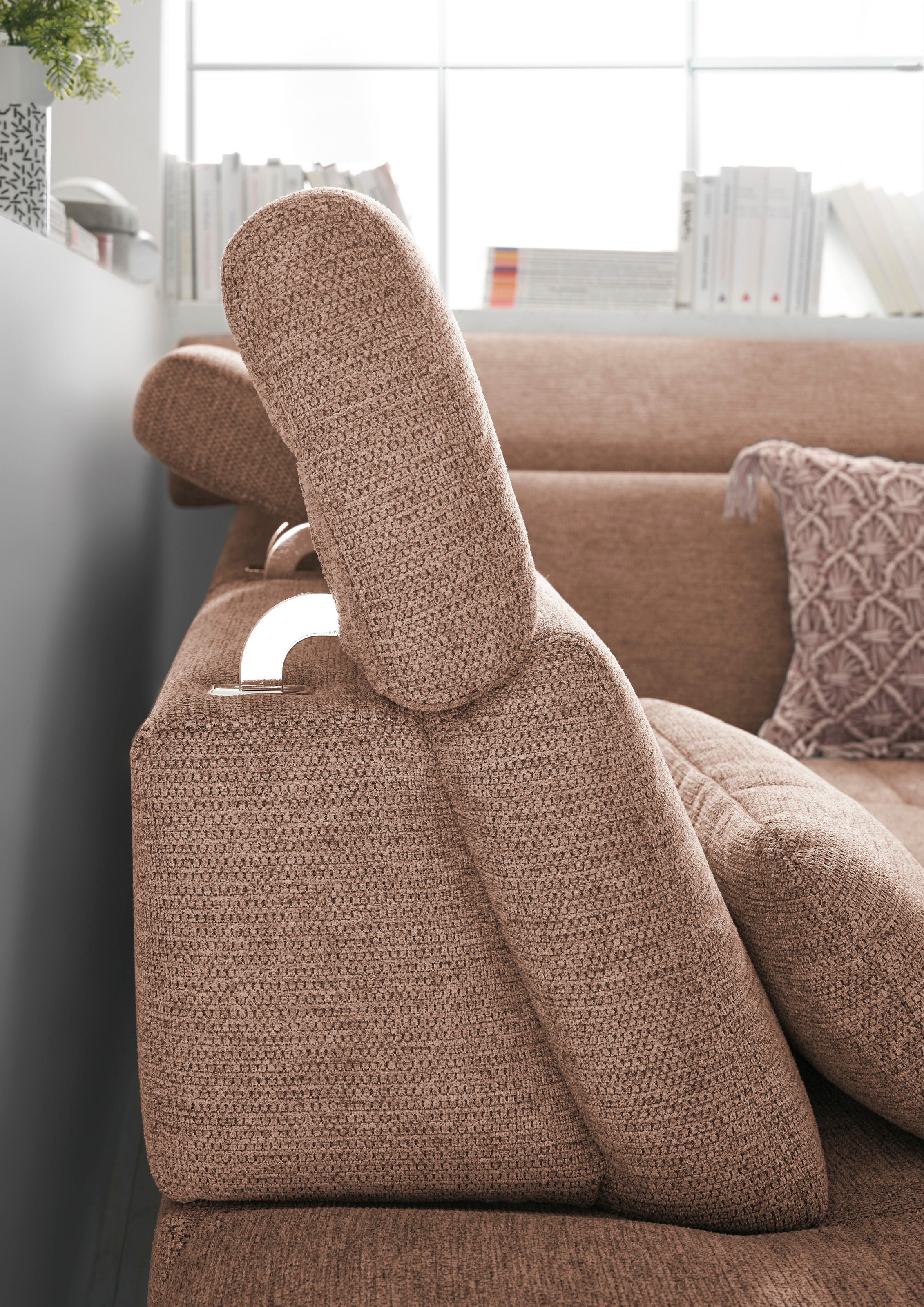 set one by Musterring Ecksofa »SO 3400 Sitzhöhe 47cm oder 49cm, Sitztiefe verstellbar, B/T 317/220 cm« Kaltschaumpolsterung, Flachgewebe, whlw. mit Funktionen, Sitzhöhe 47