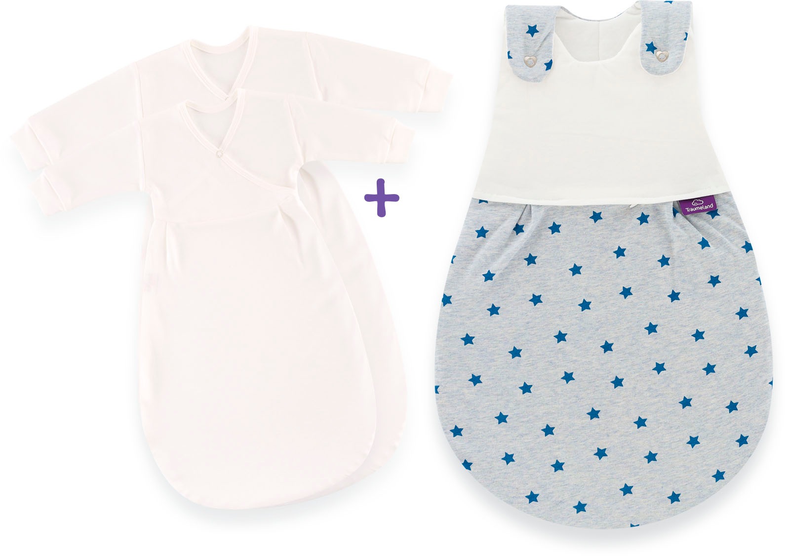 Träumeland Babyschlafsack »3tlg. Set LIEBMICH, Design Sternentraum blau« günstig online kaufen