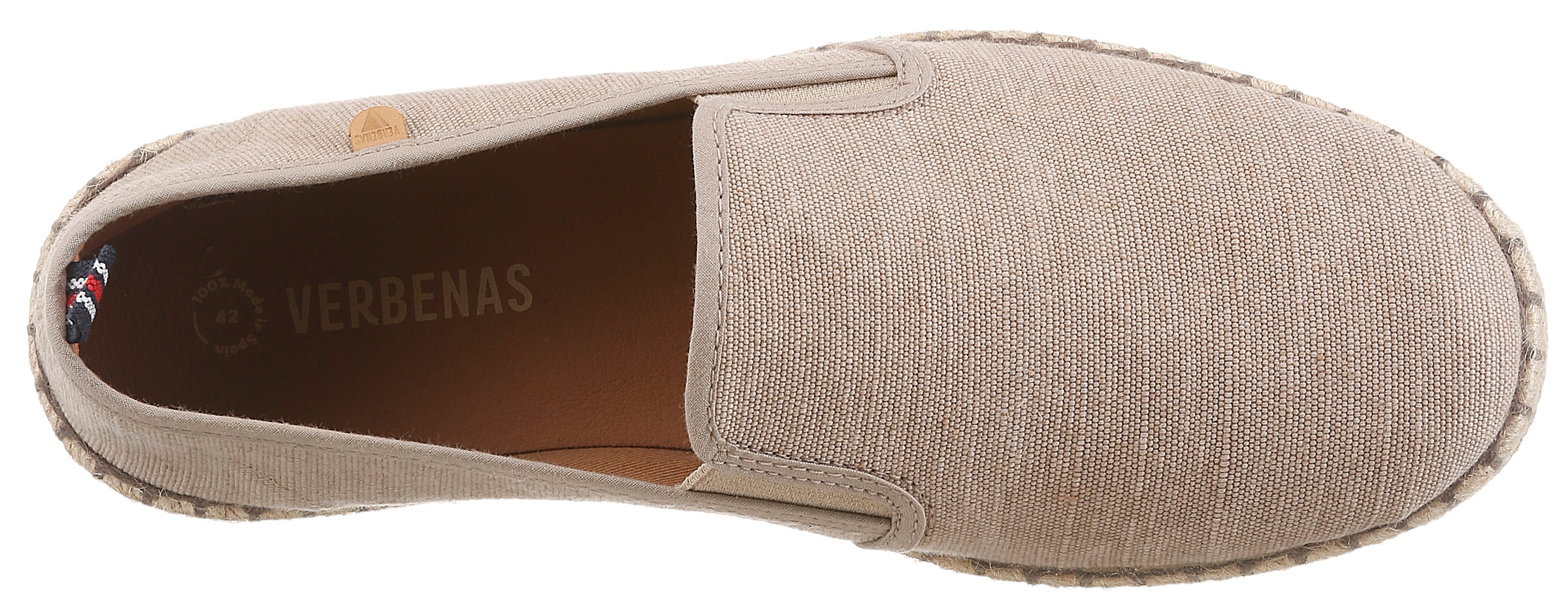 VERBENAS Slipper »TOM MALI«  Schlupfschuh, Urlaubsschuh, Flat mit Bast-Sohlenumrahmung