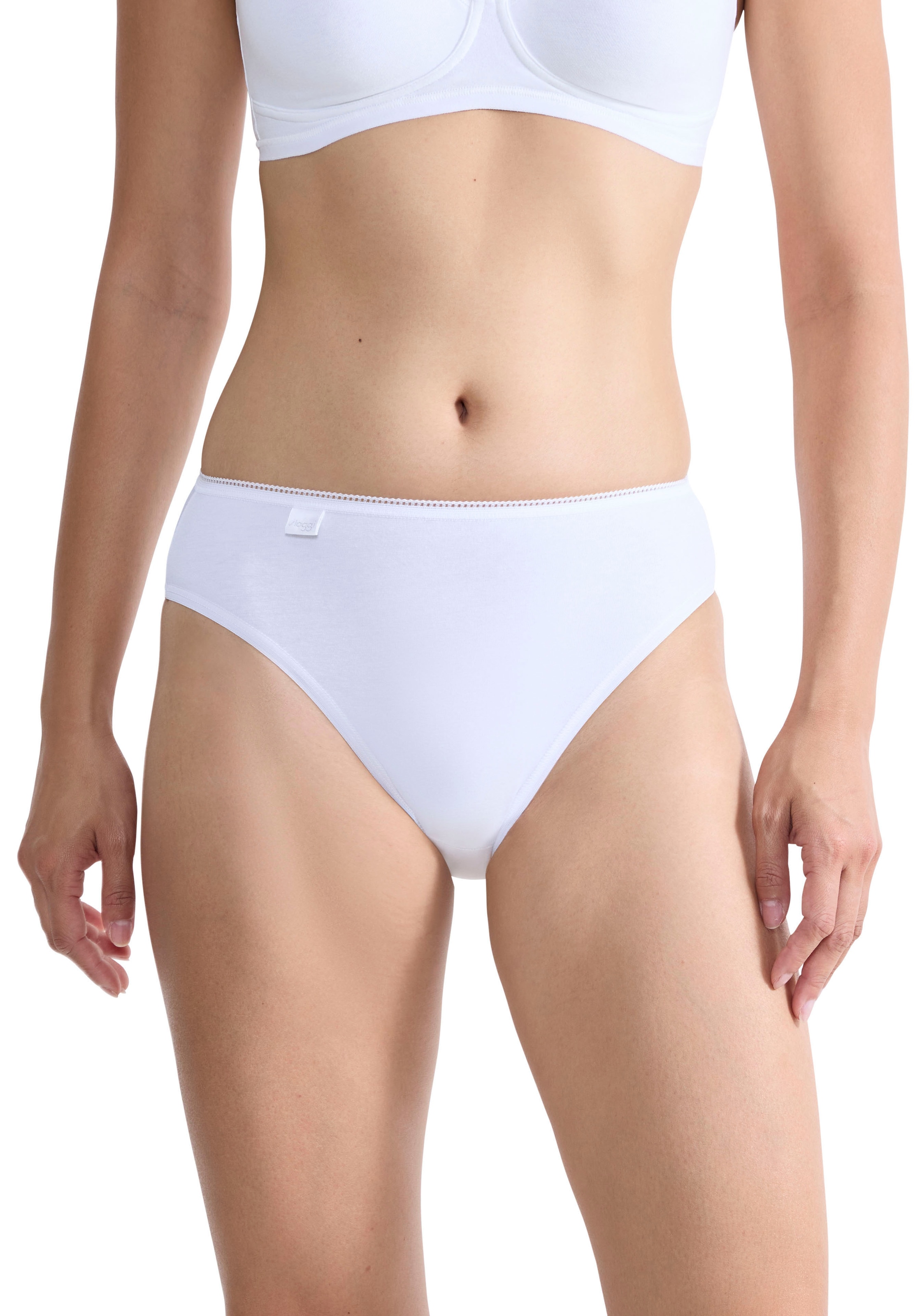 sloggi Taillenslip »24/7 Cotton« 3er Pack,  elastischer Bund mit Spitze, flache Nähte