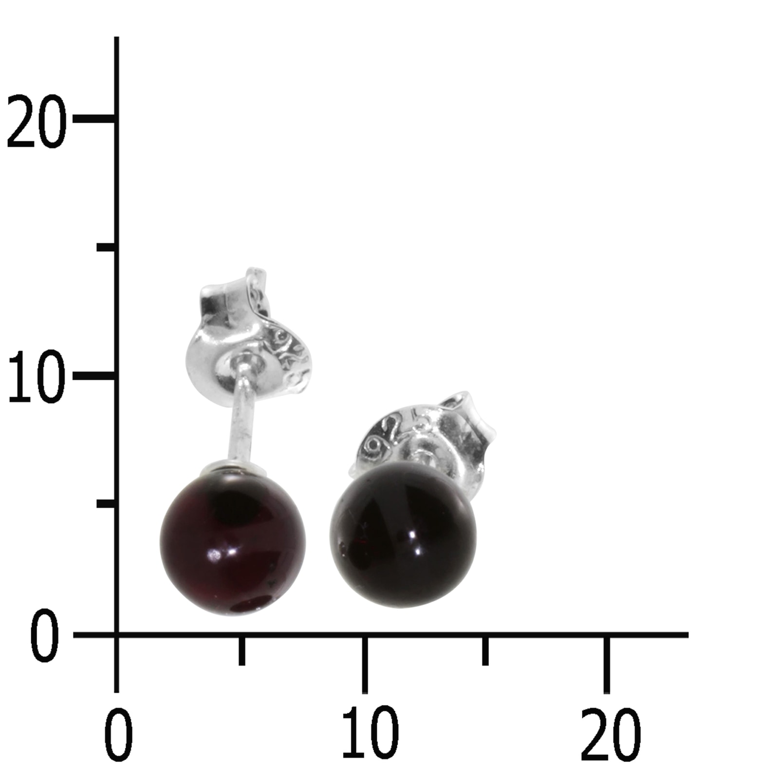 OSTSEE-SCHMUCK Paar Ohrstecker »Ostsee-Schmuck Ohrstecker Klassisch 6 mm«, (2 tlg.)