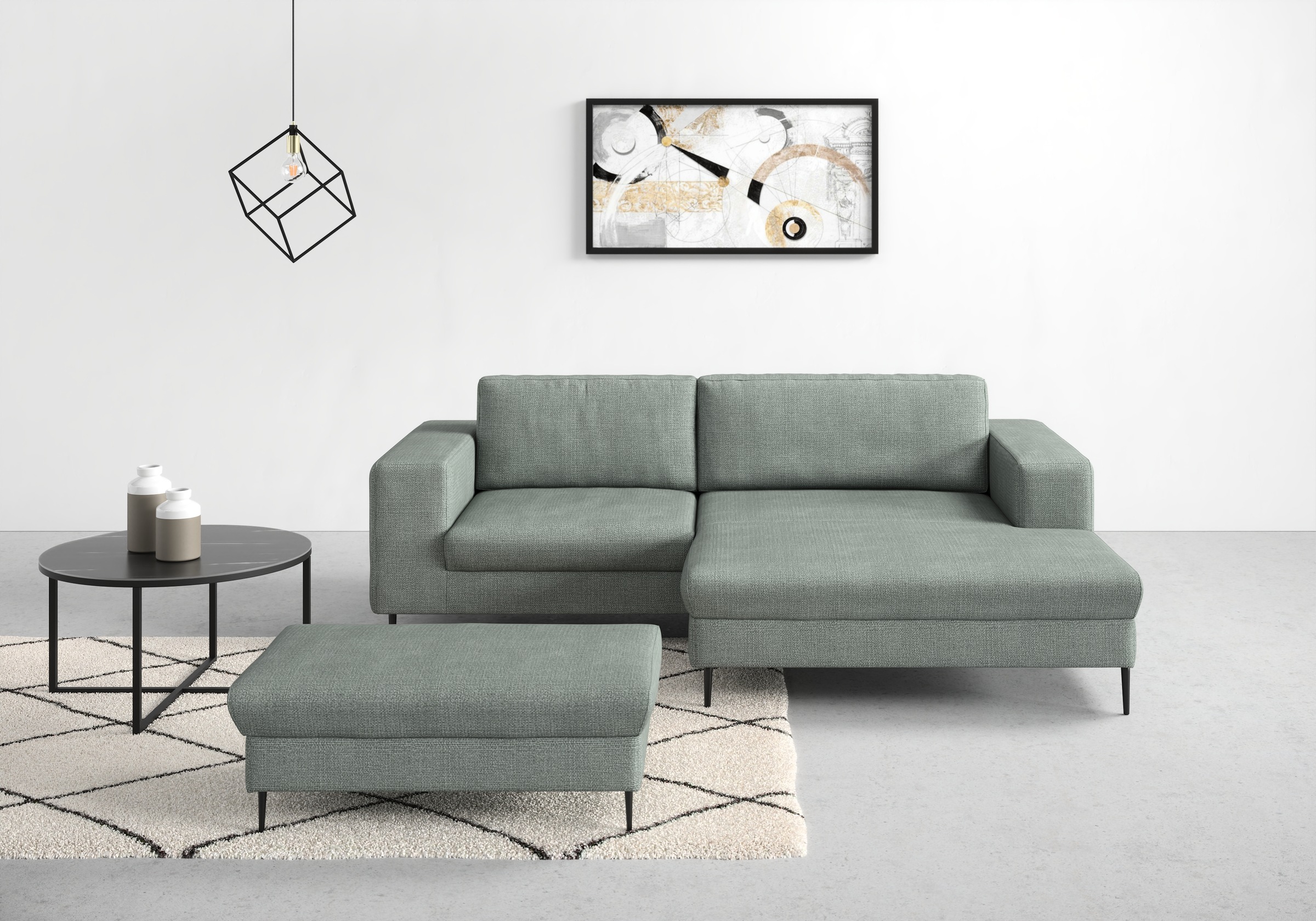 DOMO collection Ecksofa »Modica kompakt und elegant, Breite 244, L-Form« mo günstig online kaufen