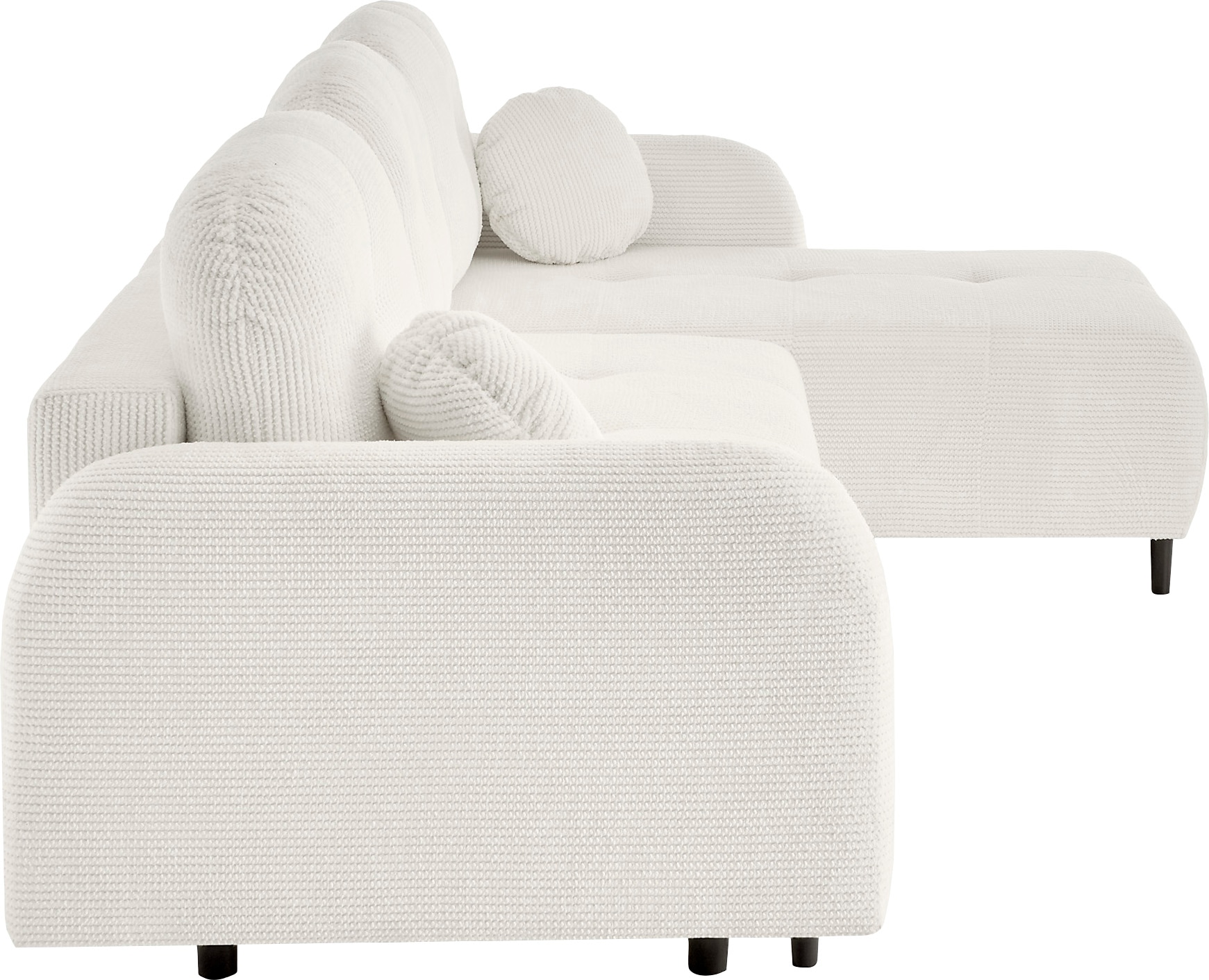 Leonique Ecksofa »BLAISE«, mit Bett-Funktion (Liegefläche 140/200 cm), Zier- und Rückenkissen