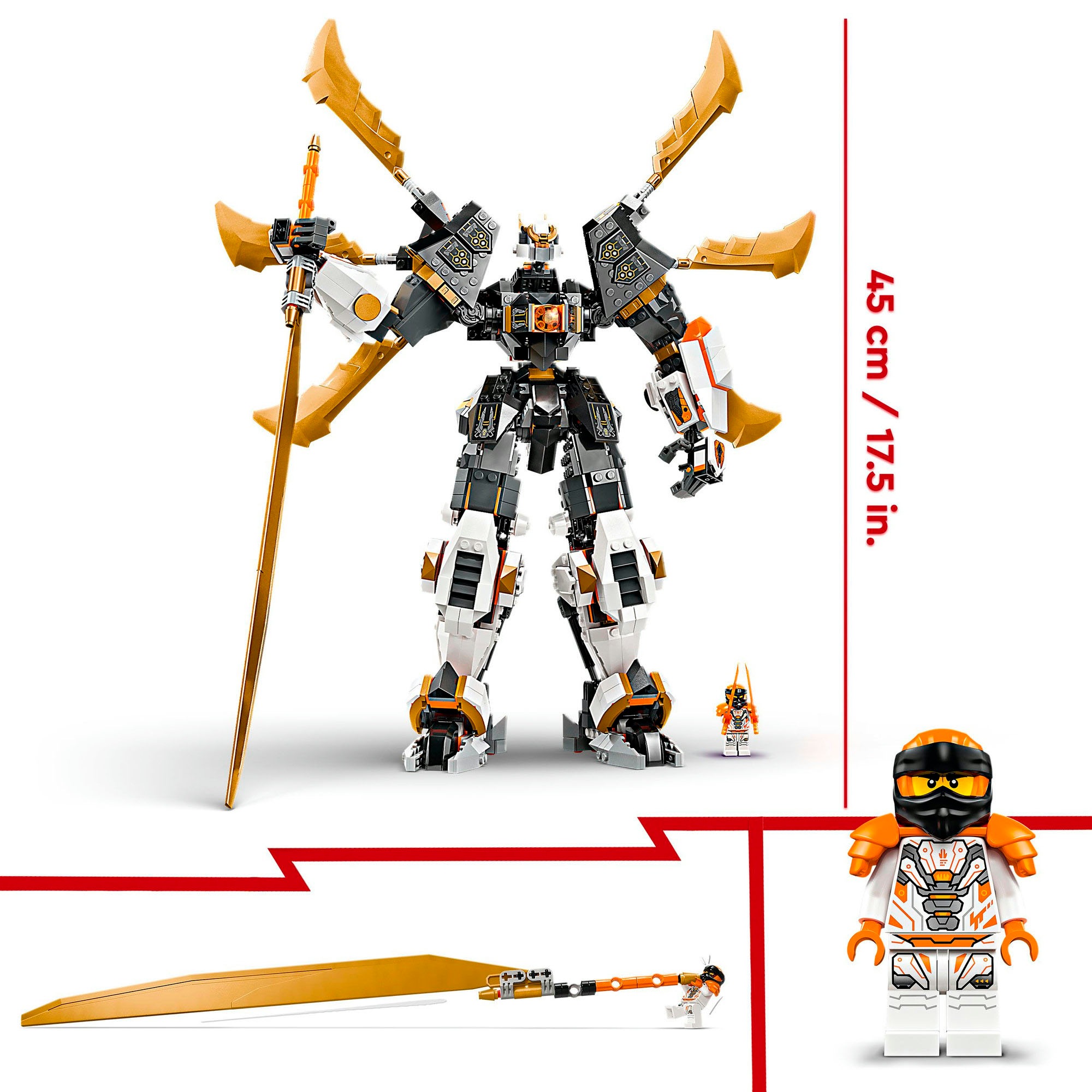 LEGO® Konstruktionsspielsteine »Coles Titandrachen-Mech (71821), LEGO Ninjago«, (1055 St.), Made in Europe