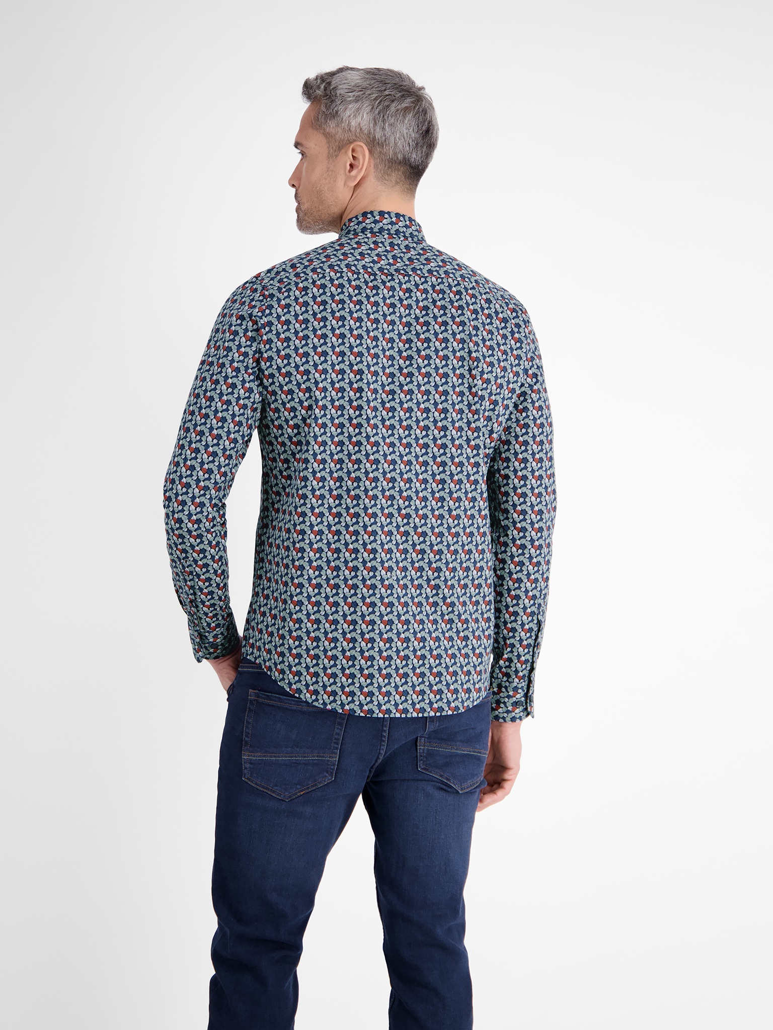 LERROS Langarmhemd mit grafischem Minimal-Muster