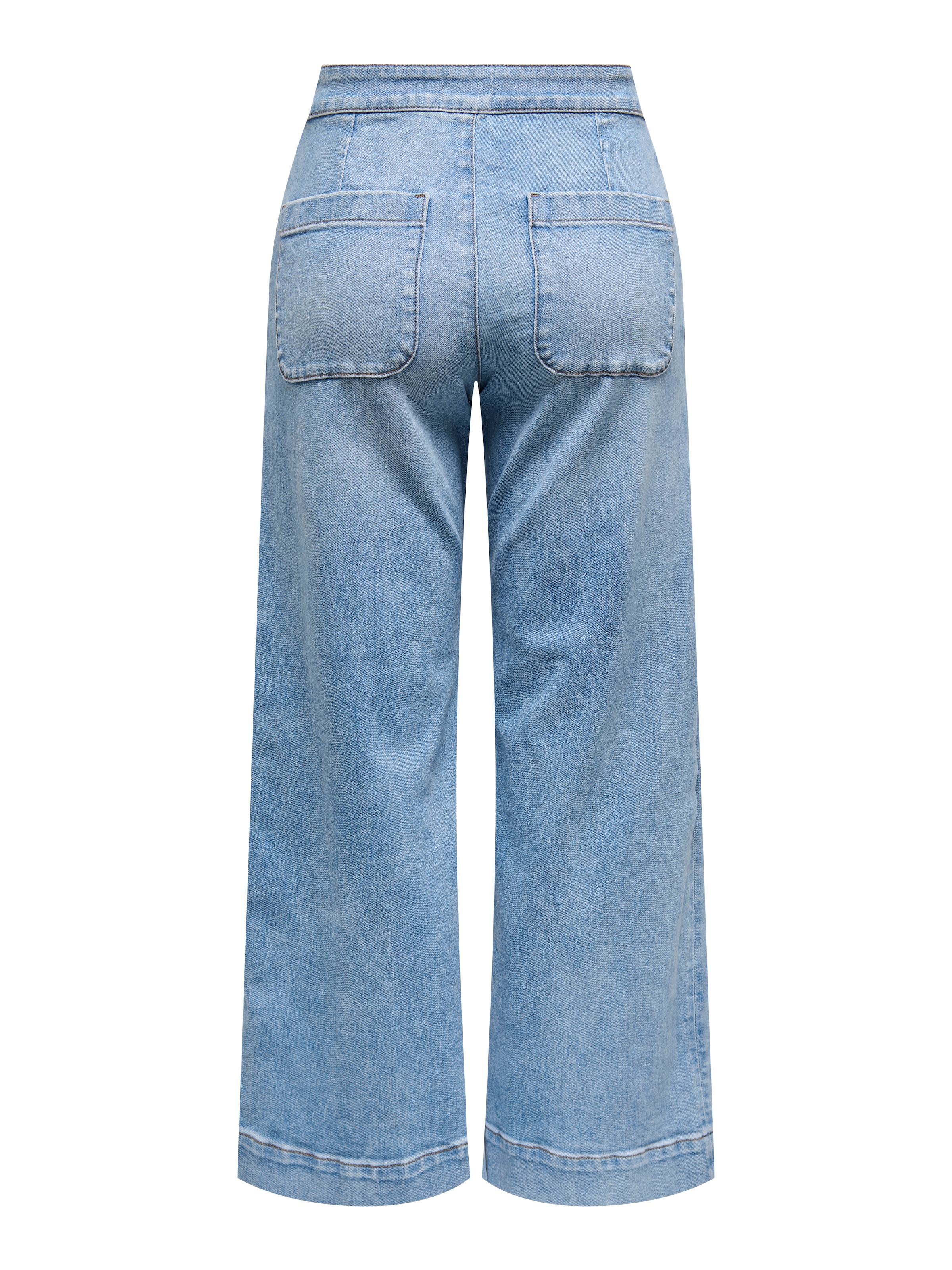 ONLY High-waist-Jeans »ONLMADISON HW BUTTON WIDE CRP DNM GEN223« Baumwollmischung, High Waist, knöchelfrei