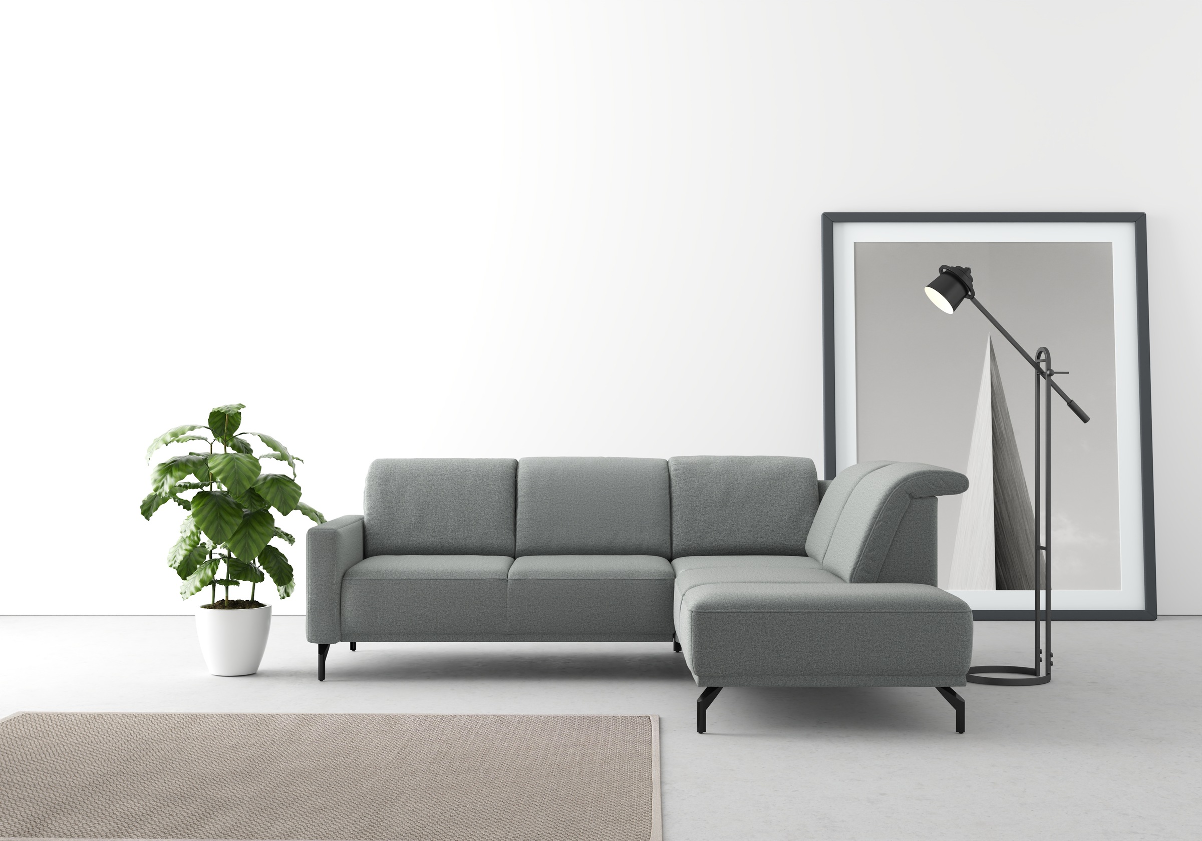 sit&more "Bailando L-Form" wahlweise mit Kopfteilverstellung und Vorziehsit günstig online kaufen