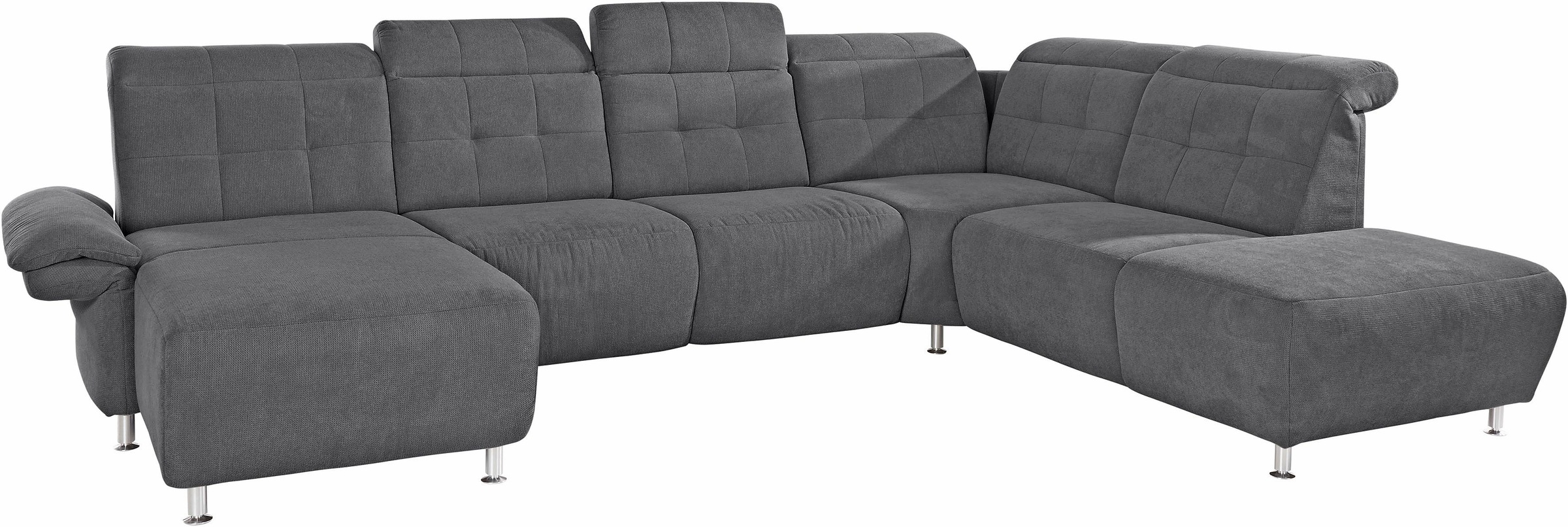 Places of Style Wohnlandschaft »Manhattan U-Form«, 2 Sitze mit elektrischer Relaxfunktion, verstellbare Armlehnen