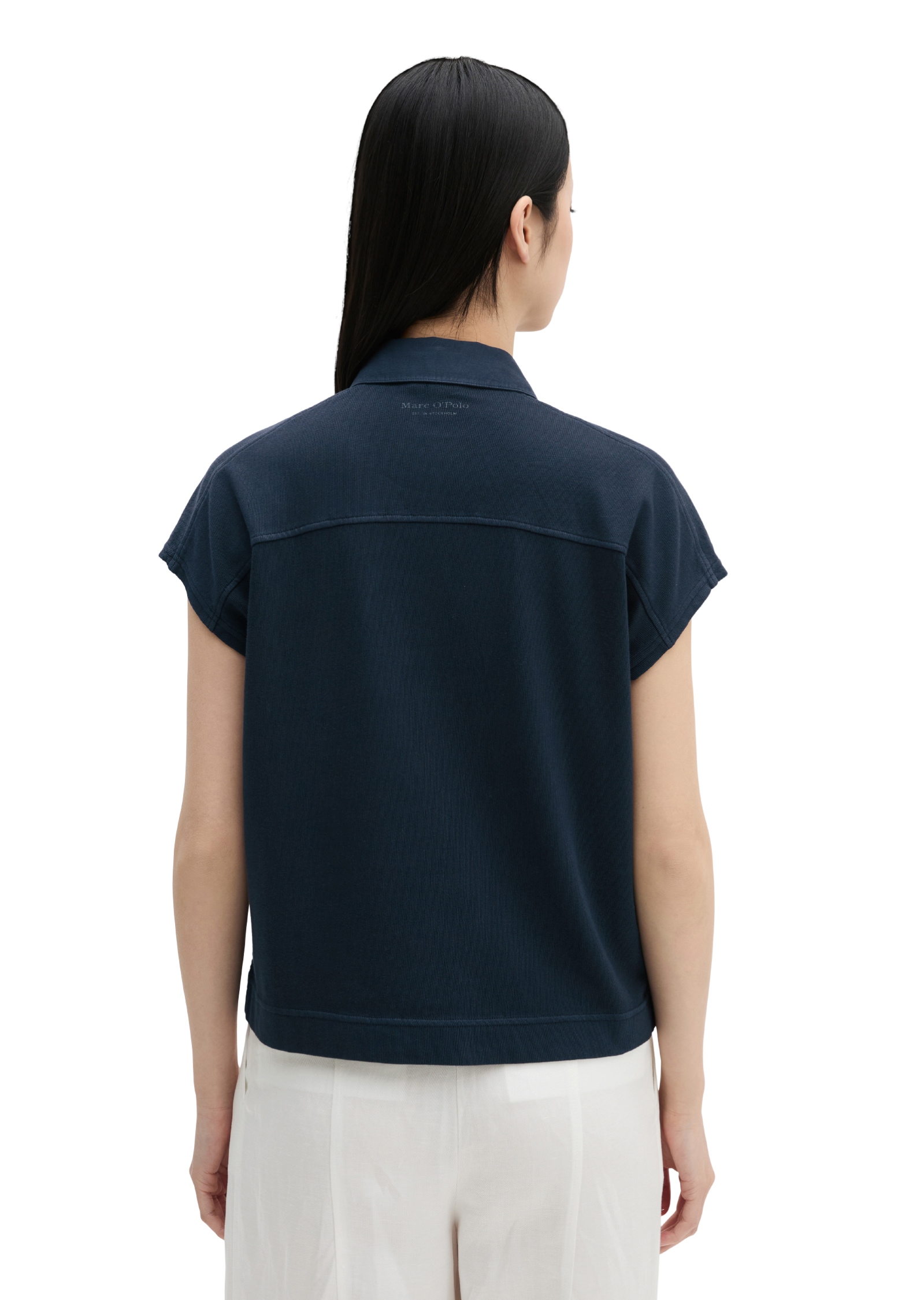 Marc O'Polo Poloshirt loose aus weichem Single Jersey