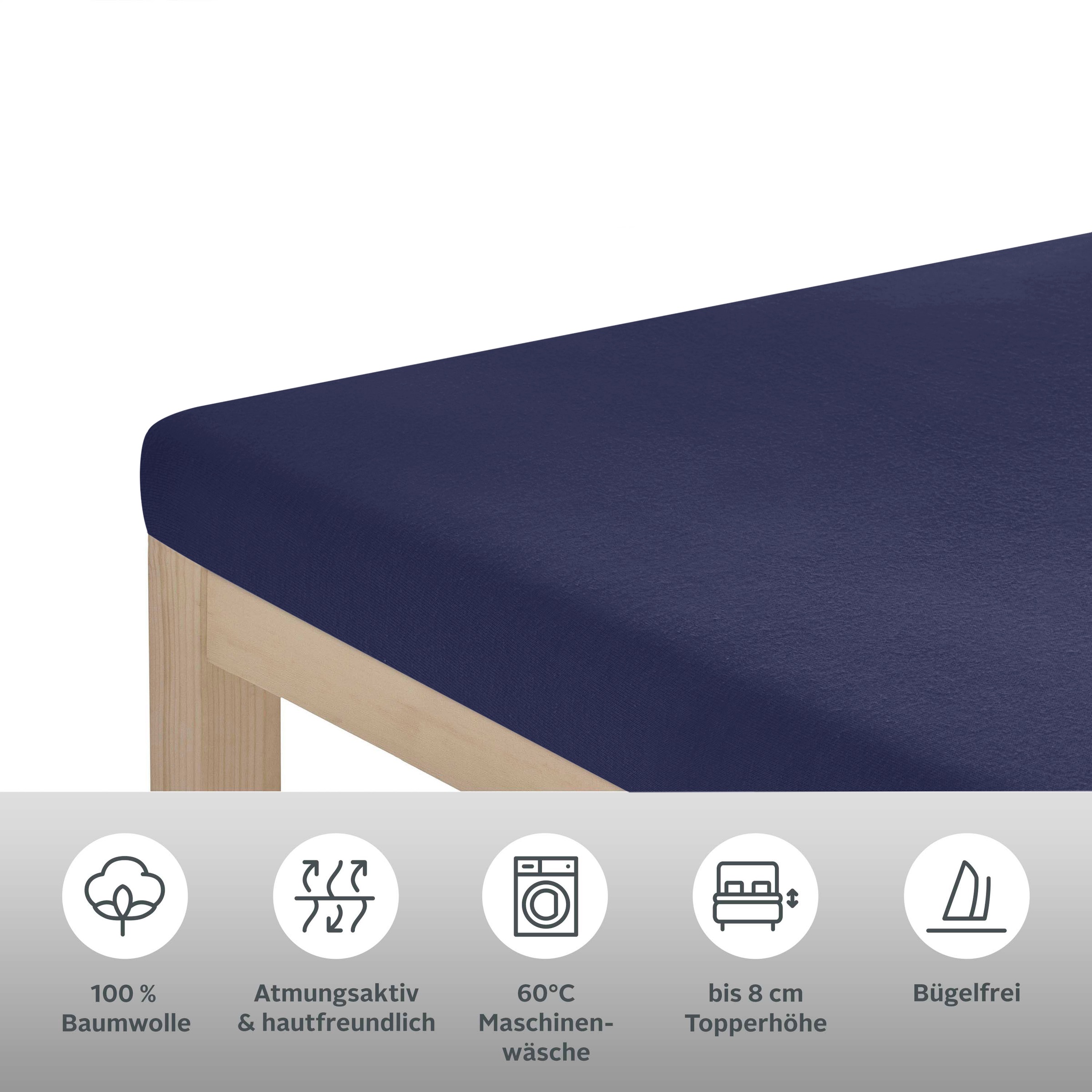 OTTO home Spannbettlaken »Physalis Topper Comfort, in Gr. 90x200, 140x200 o günstig online kaufen