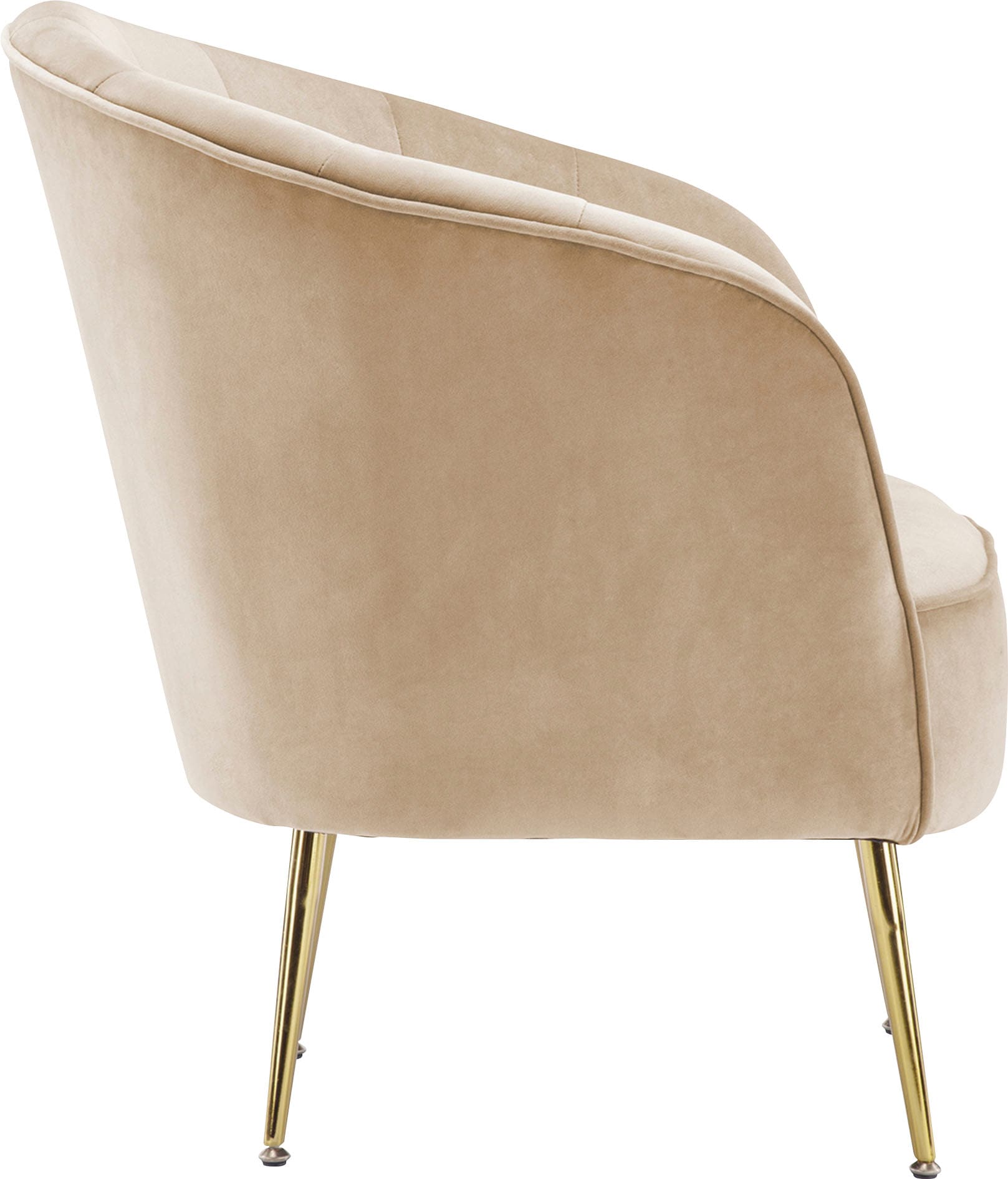 Kayoom Sessel »Poola 100, gemütlicher Cocktail-Sessel, edler Samtbezug«, (1 St.), samtweich, gesteppt, gemütlich, tiefe Sitzhöhe von 79cm