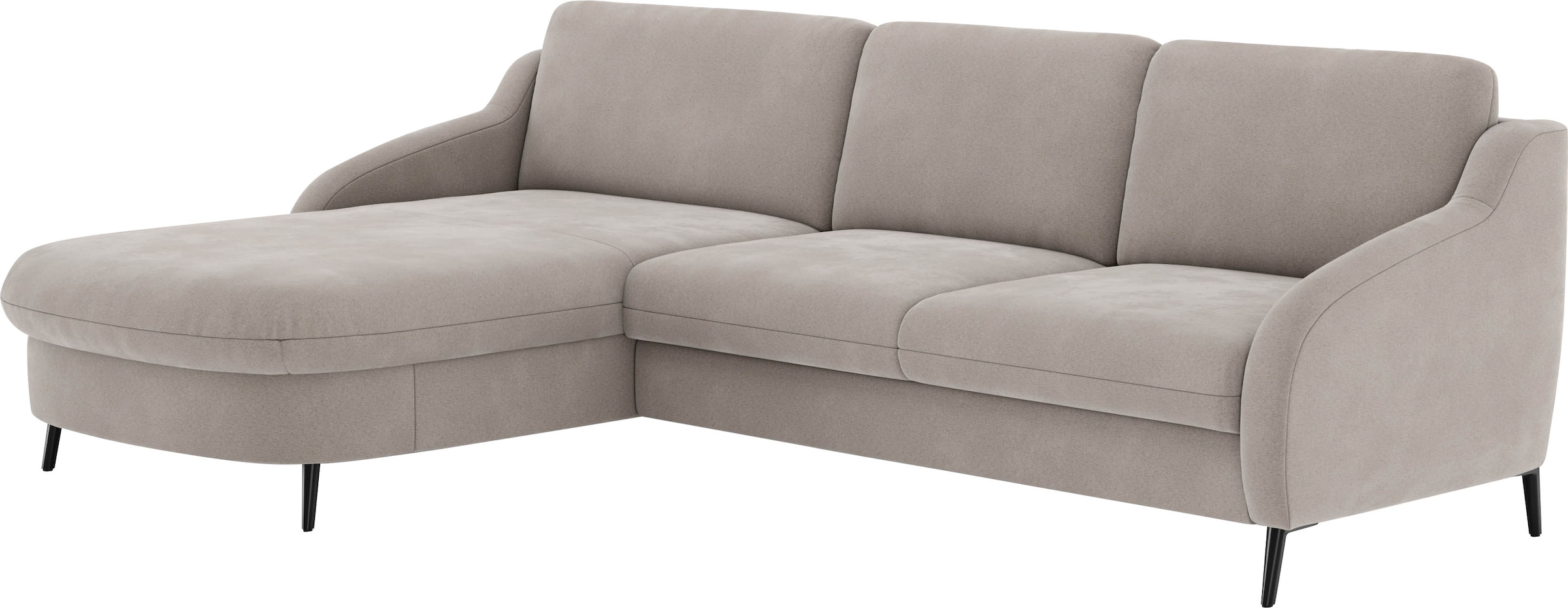 sit&more Ecksofa »Soul L-Form«, wahlweise mit Bettfunktion und Bettkasten oder Schubkasten