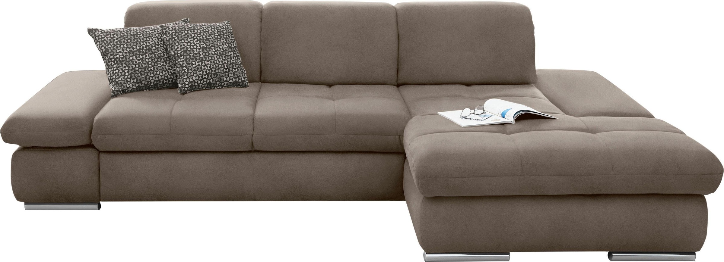 set one by Musterring Ecksofa »SO4100 V« mit verstellbaren Kopfteilen, wahl günstig online kaufen