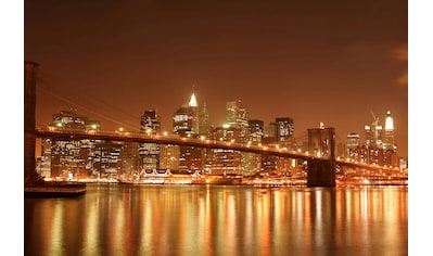 Fototapete »Brooklyn Bridge bei Nacht«